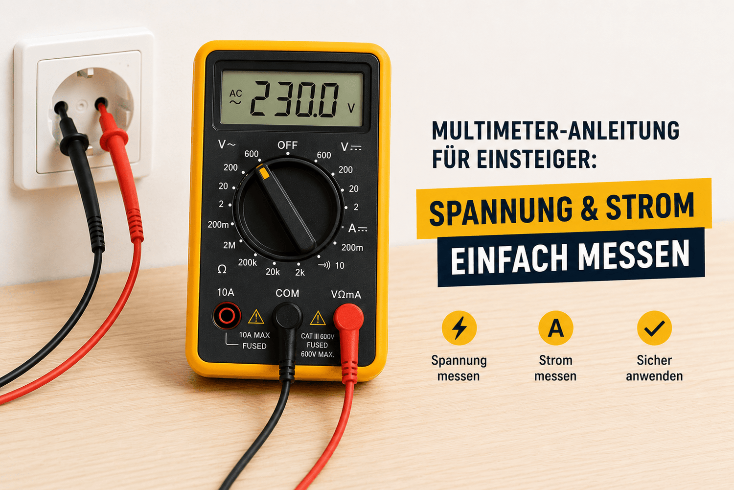 Multimeter-Anleitung für Einsteiger: Spannung & Strom messen - Kabelkaufhaus