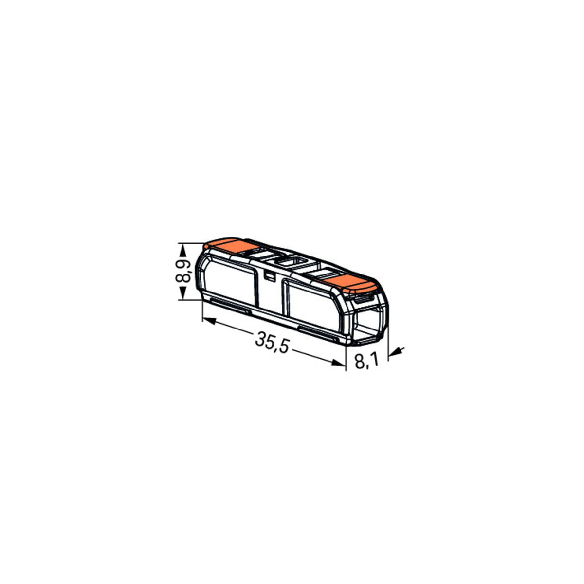 Durchgangsverbinder mit Hebel Serie 221, 0,2–4 mm², 450 V / 32 A