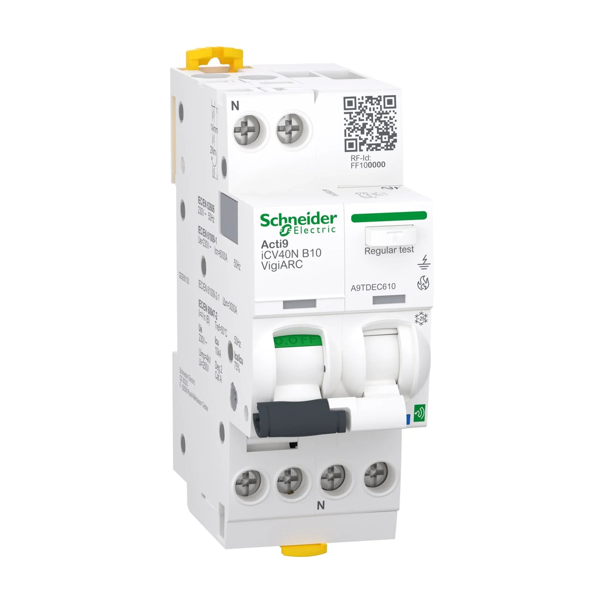 Brandschutzschalter mit FI/LS Active VigiARC 1P+N Typ A 6 kA – Produktbild