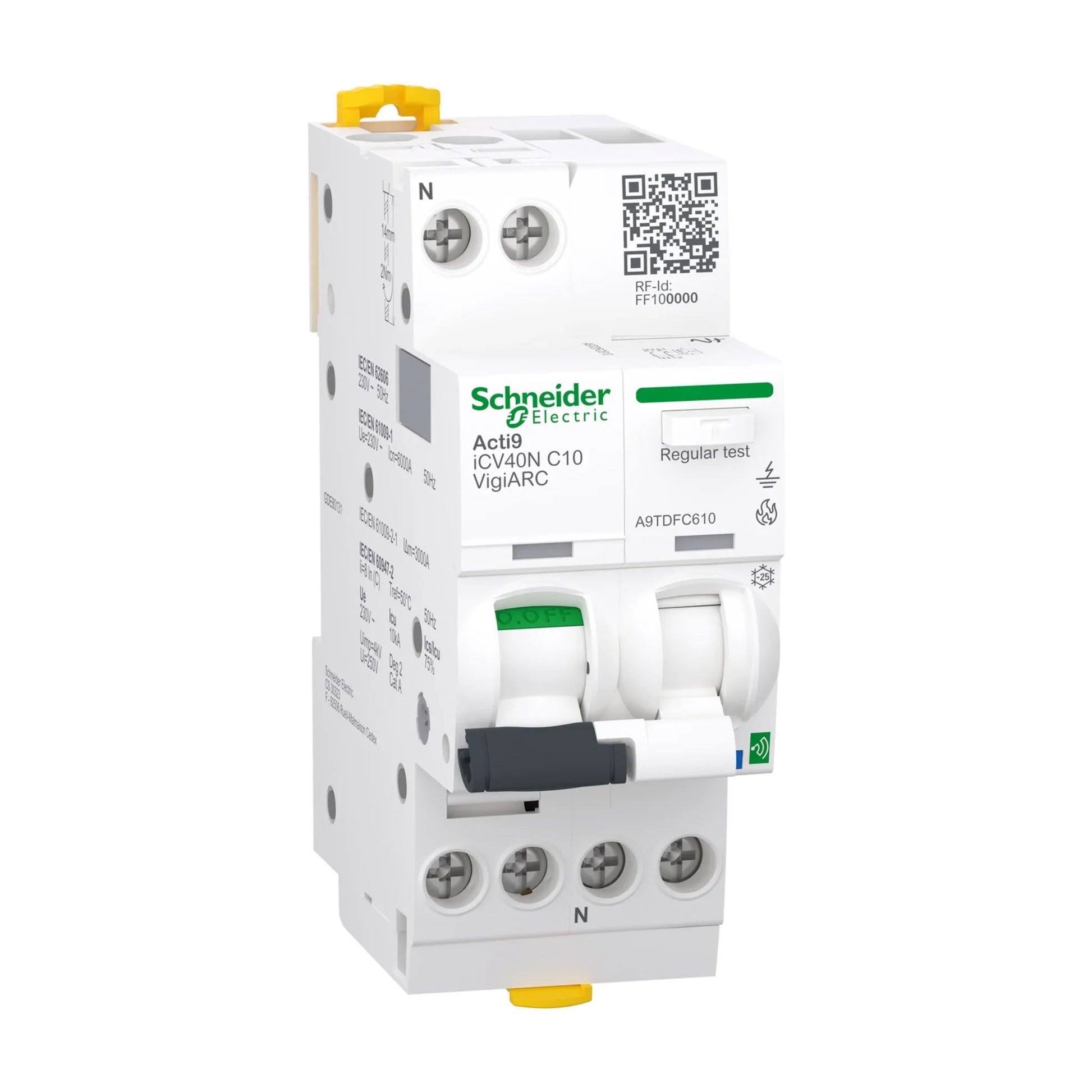 Brandschutzschalter mit FI/LS Active VigiARC 1P+N Typ A-SI 6 kA – Produktbild