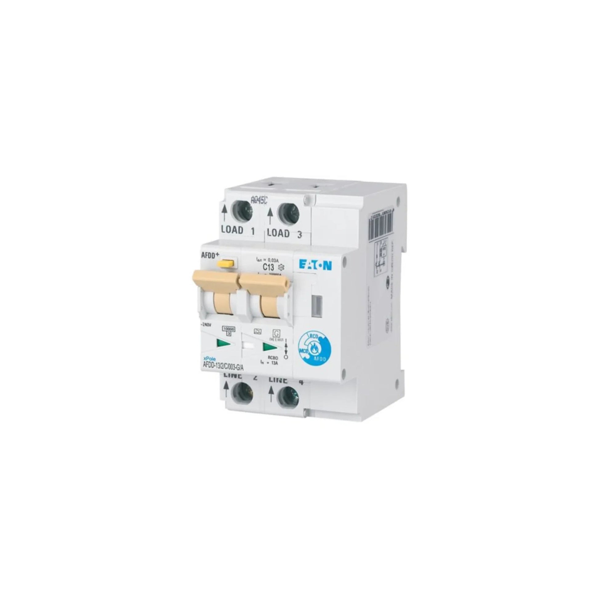Brandschutzschalter mit FI/LS AFDD 2P Typ G/A 10 kA – Produktbild Ansicht rechts