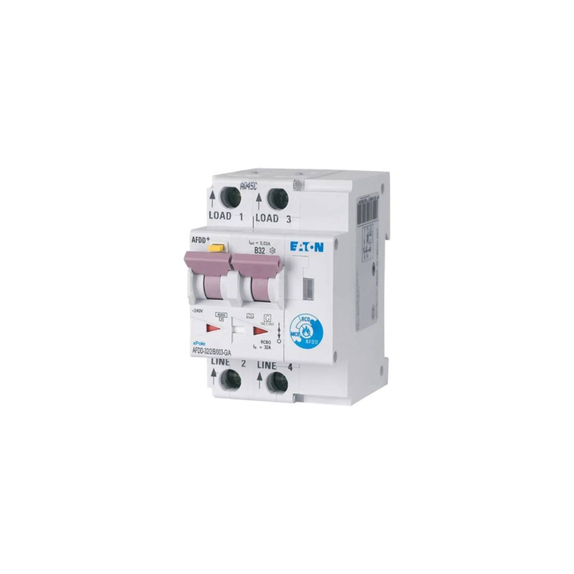Brandschutzschalter mit FI/LS AFDD 2P Typ G/A 6 kA – Produktbild Ansicht rechts