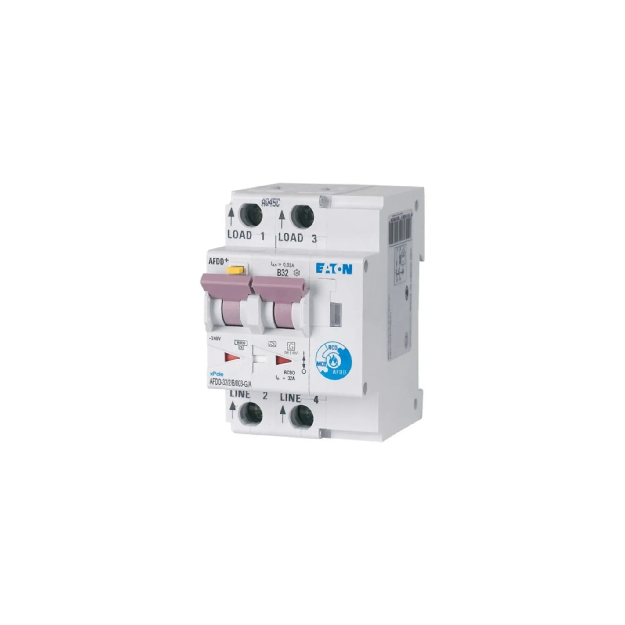 Brandschutzschalter mit FI/LS AFDD 2P Typ G/A 6 kA – Produktbild Ansicht rechts