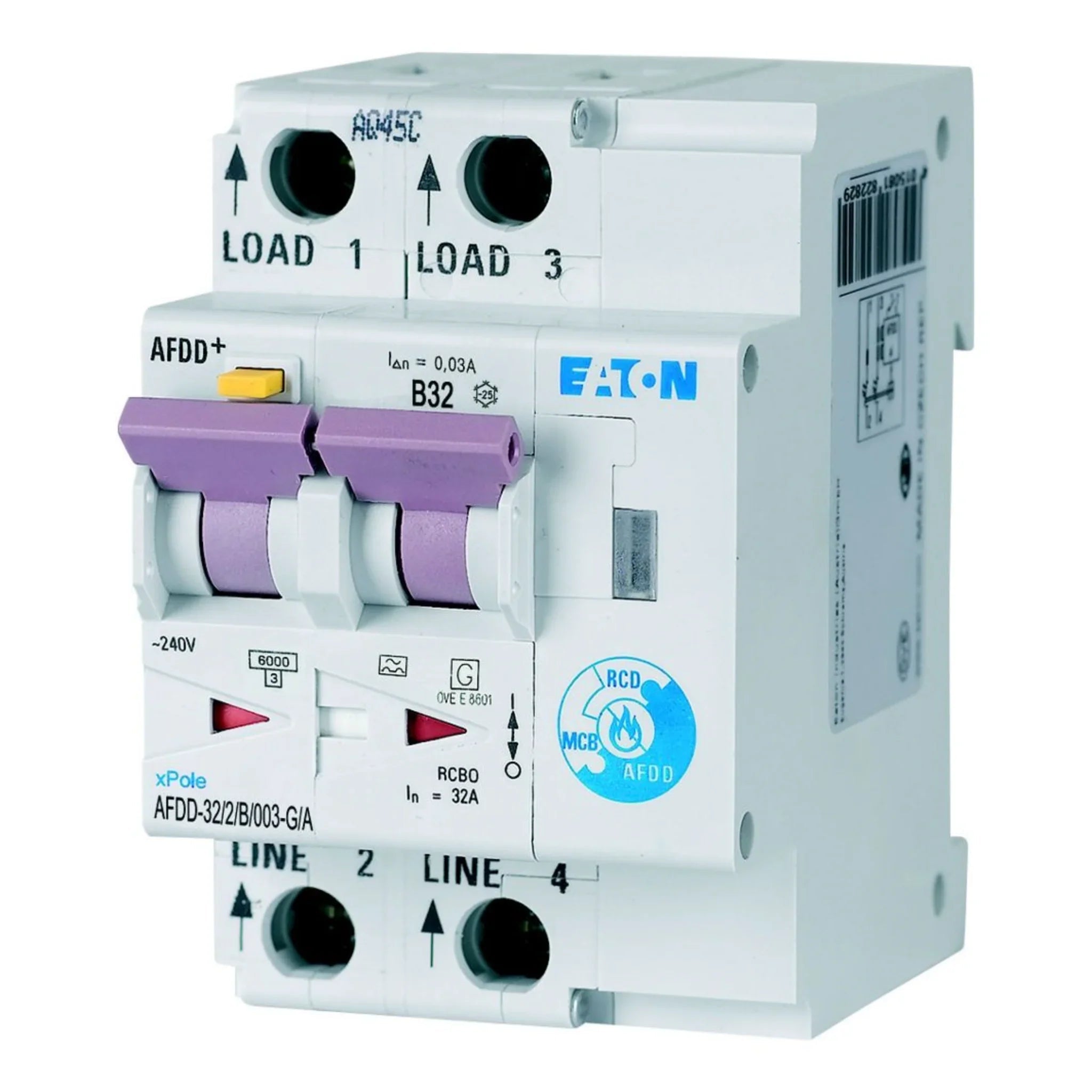 Brandschutzschalter mit FI/LS AFDD 2P Typ G/A 6 kA - Eaton - Kabelkaufhaus