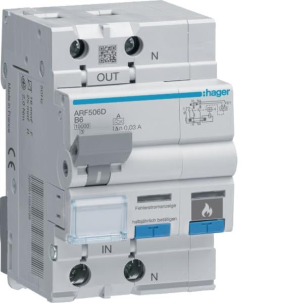 Brandschutzschalter mit FI/LS ARF 1P+N Typ A 10 kA – Produktbild