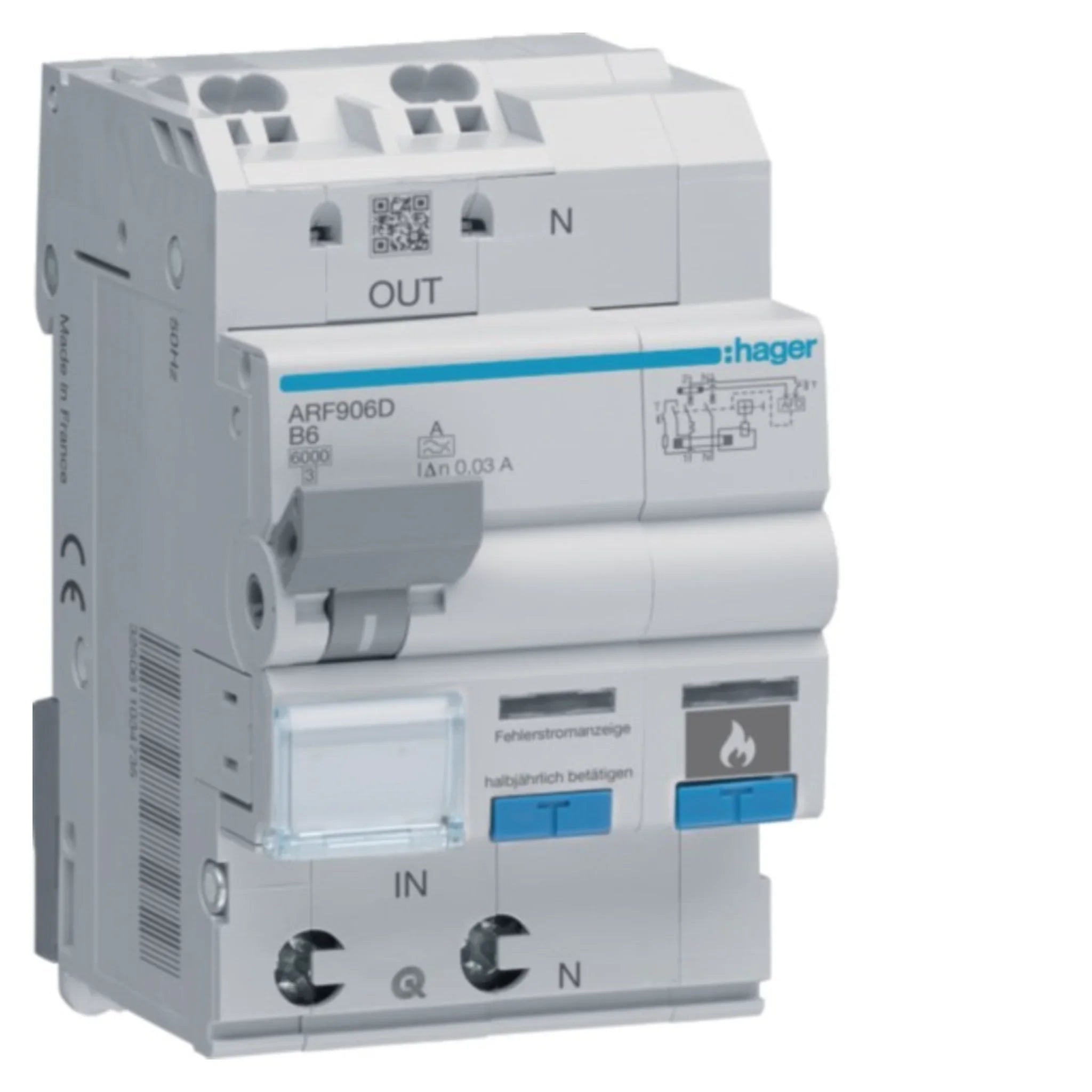 Brandschutzschalter mit FI/LS ARF 1P+N Typ A 6 kA – Produktbild