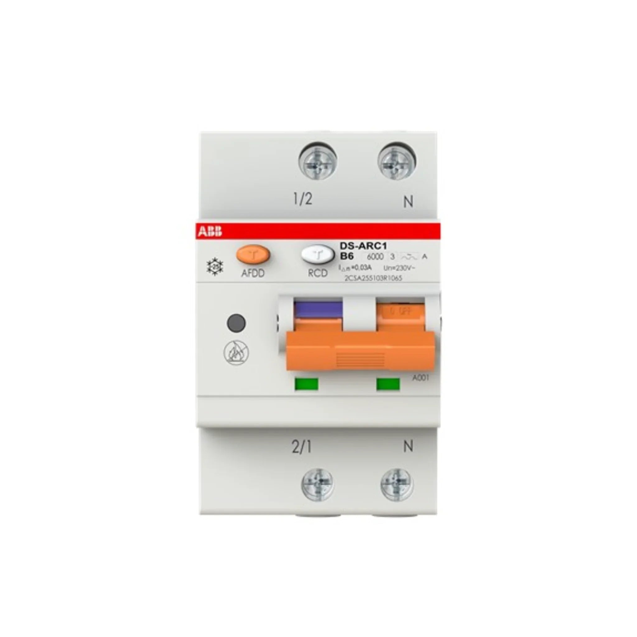Brandschutzschalter mit FI/LS DS-ARC1 1P+N Typ A 6 kA - ABB - Kabelkaufhaus
