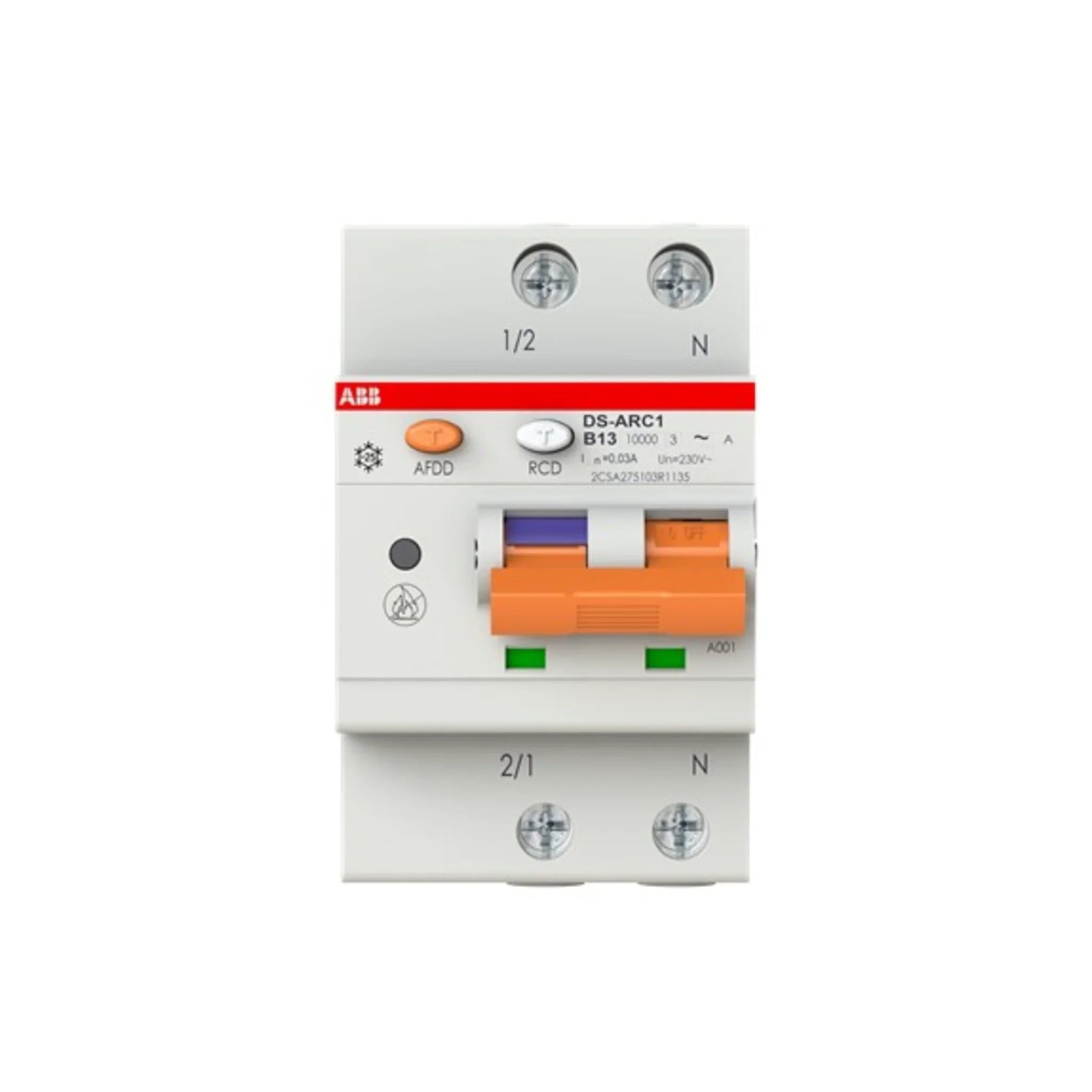 Brandschutzschalter mit FI/LS DS-ARC1 M 1P+N Typ A 10 kA - ABB - Kabelkaufhaus