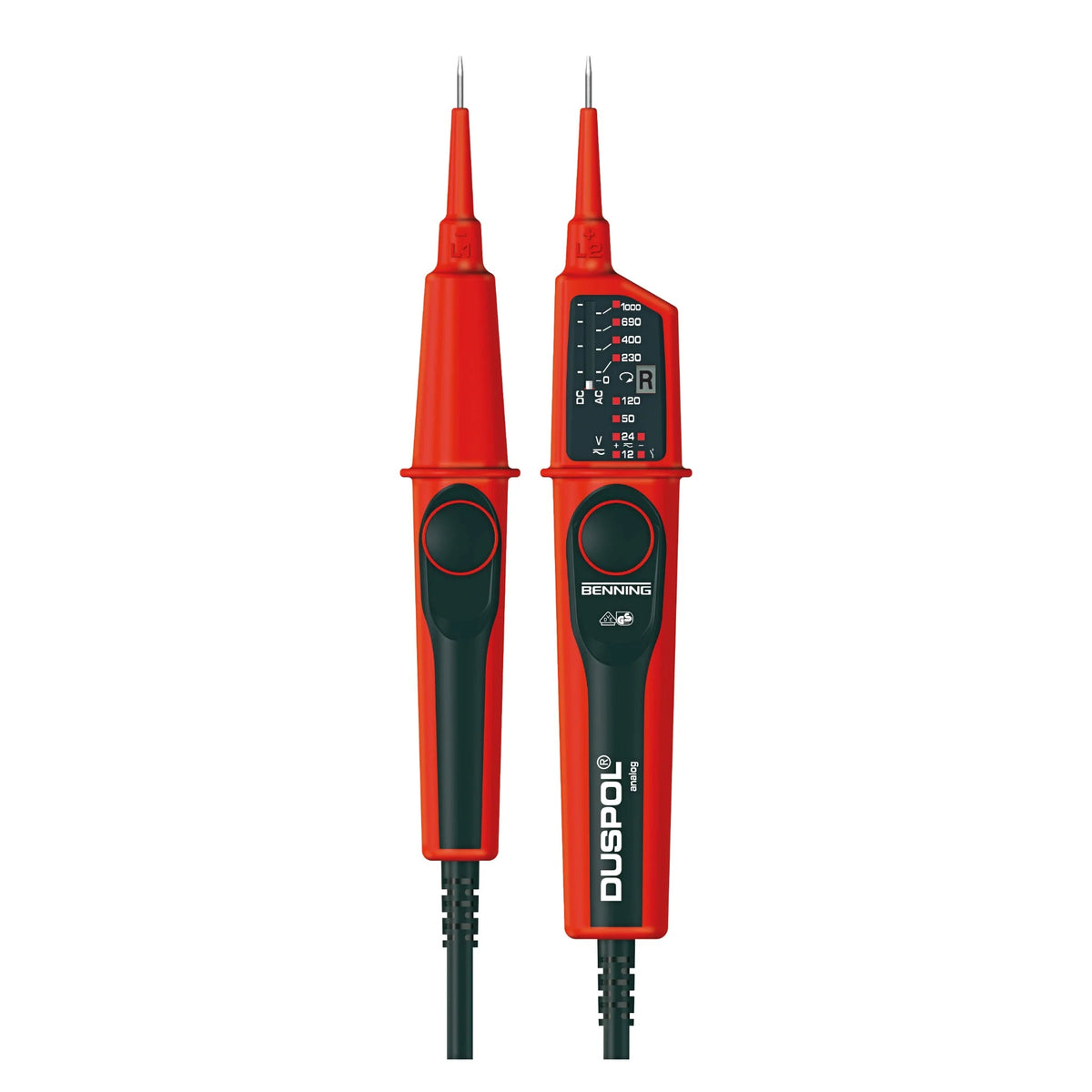 DUSPOL Spannungsprüfer analog / expert / digital, bis 1000 V von Benning bei Kabelkaufhaus - 4014651502611 - 050261 - Spannungsprüfer