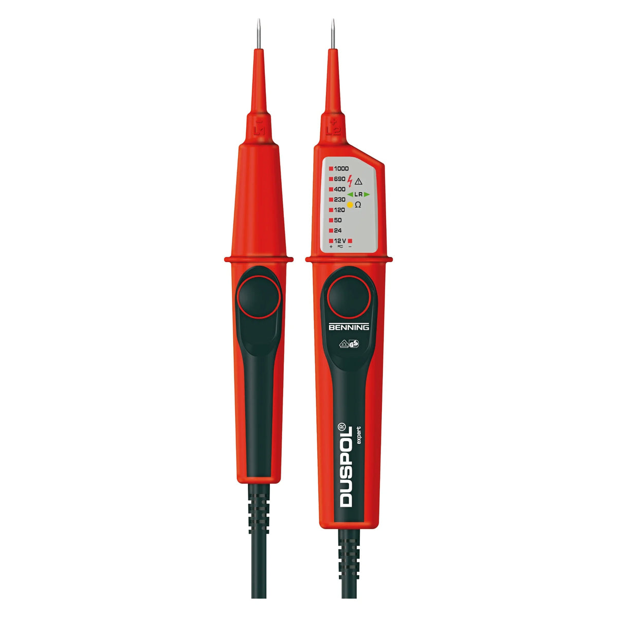 DUSPOL Spannungsprüfer analog / expert / digital, bis 1000 V von Benning bei Kabelkaufhaus - 4014651502628 - 050262 - Spannungsprüfer
