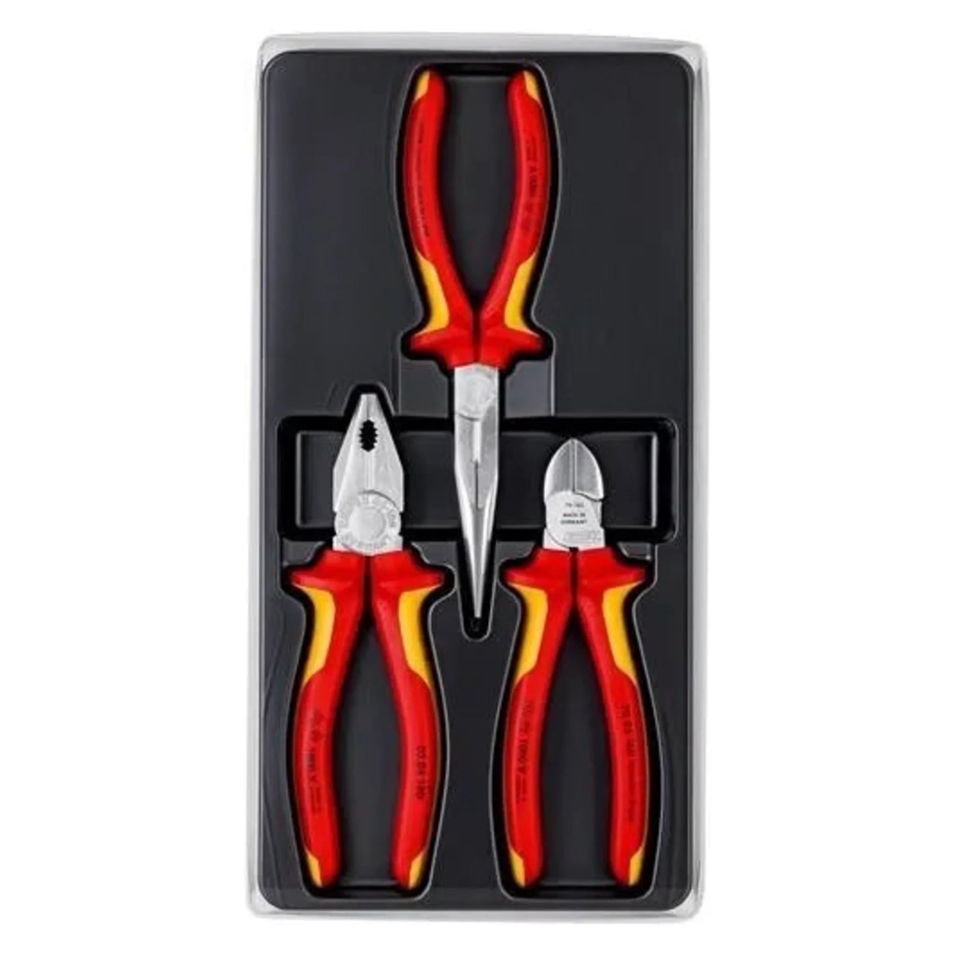 Elektro - Zangenset 3 - tlg (Seitenschneider+Kombi+Spitz) von Knipex bei Kabelkaufhaus - 4003773012412 - 00 20 12 - Zangen