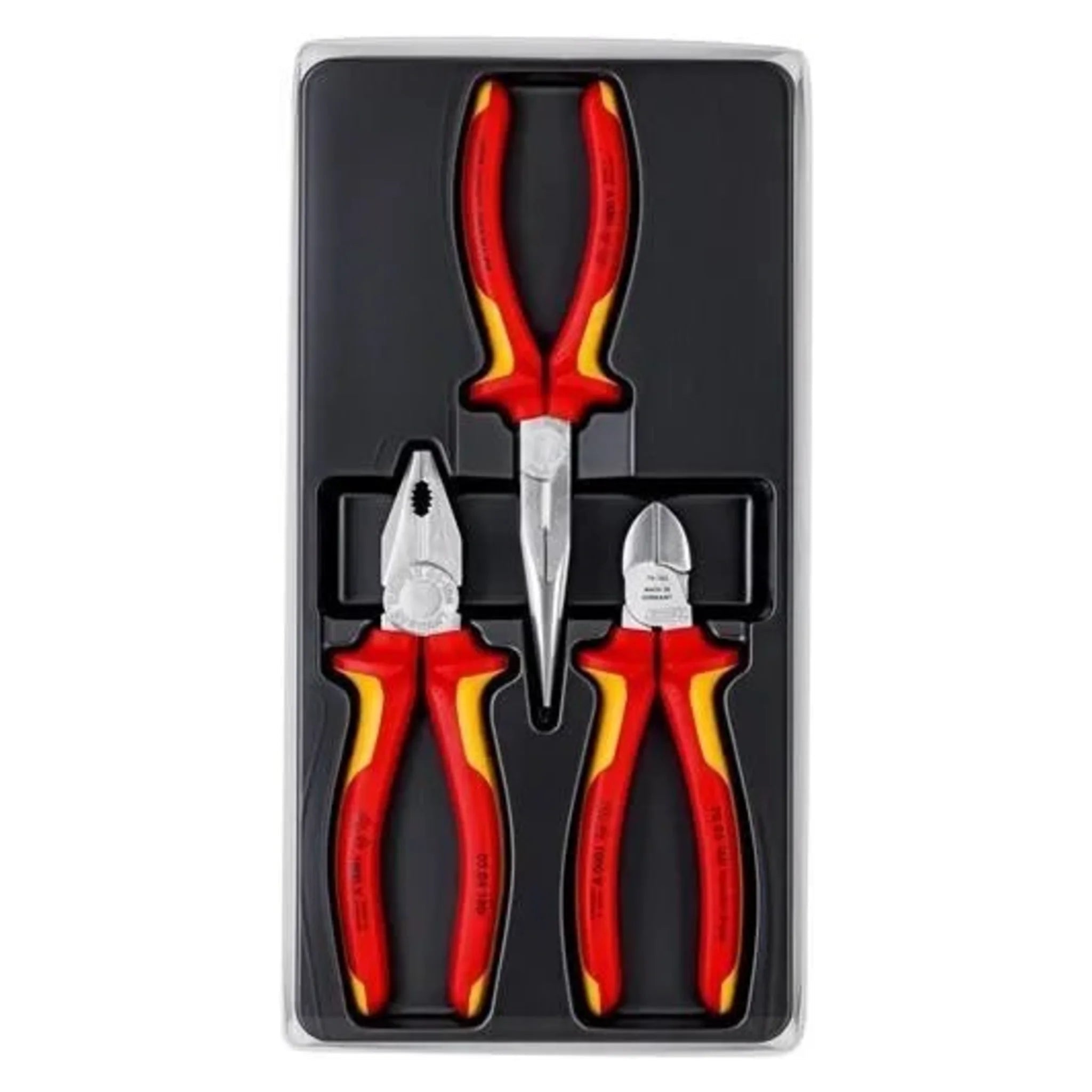 Elektro - Zangenset 3 - tlg (Seitenschneider+Kombi+Spitz) von Knipex bei Kabelkaufhaus - 4003773012412 - 00 20 12 - Zangen