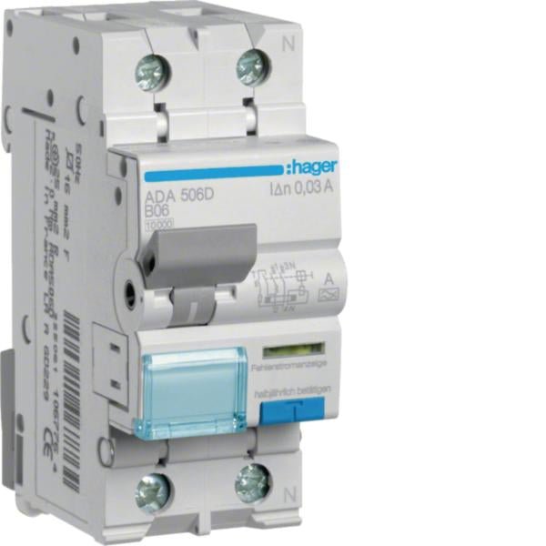 FI/LS-Schalter ADA 1P+N Typ A 10 kA – Produktbild