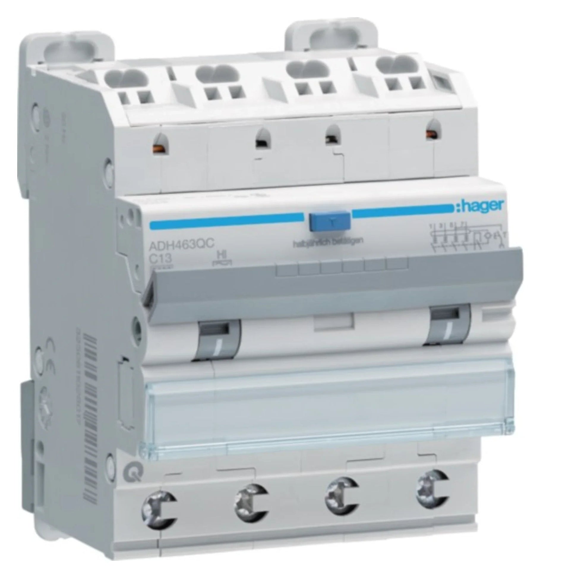 FI/LS-Schalter ADH 4P Typ A 6 kA, kurzzeitverzögert - Hager - Kabelkaufhaus