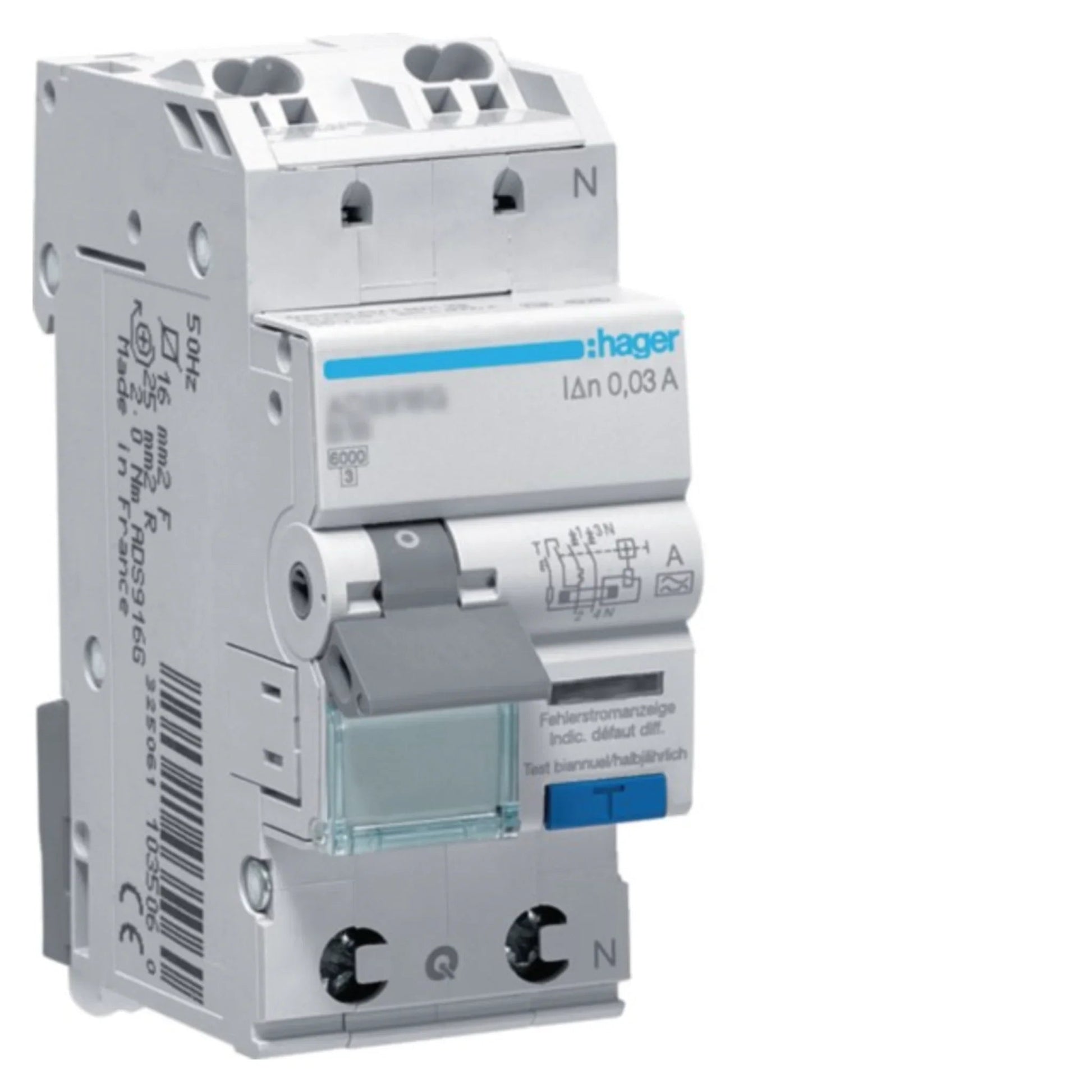 FI/LS-Schalter ADS 1P+N Typ A 6 kA - Hager - Kabelkaufhaus