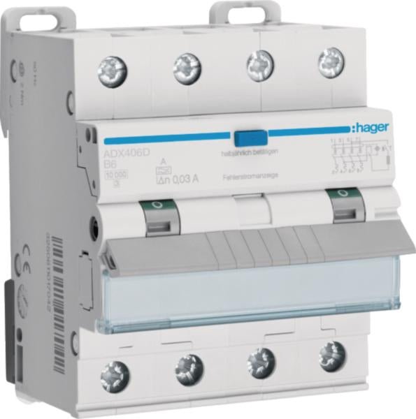 FI/LS-Schalter ADX 4P Typ A 10 kA – Produktbild