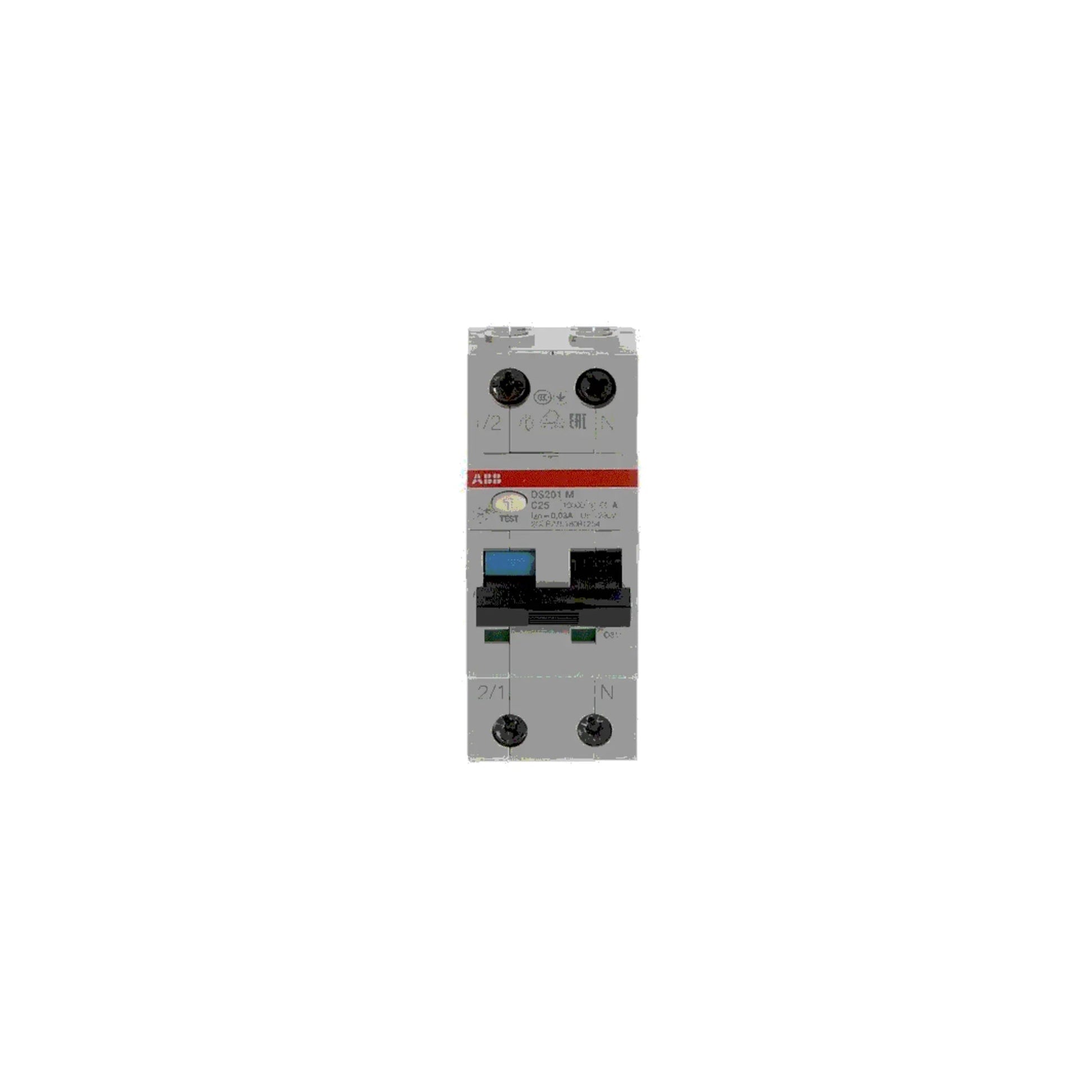 FI/LS-Schalter DS201 M 1P+N Typ A 10 kA – 360° Ansicht
