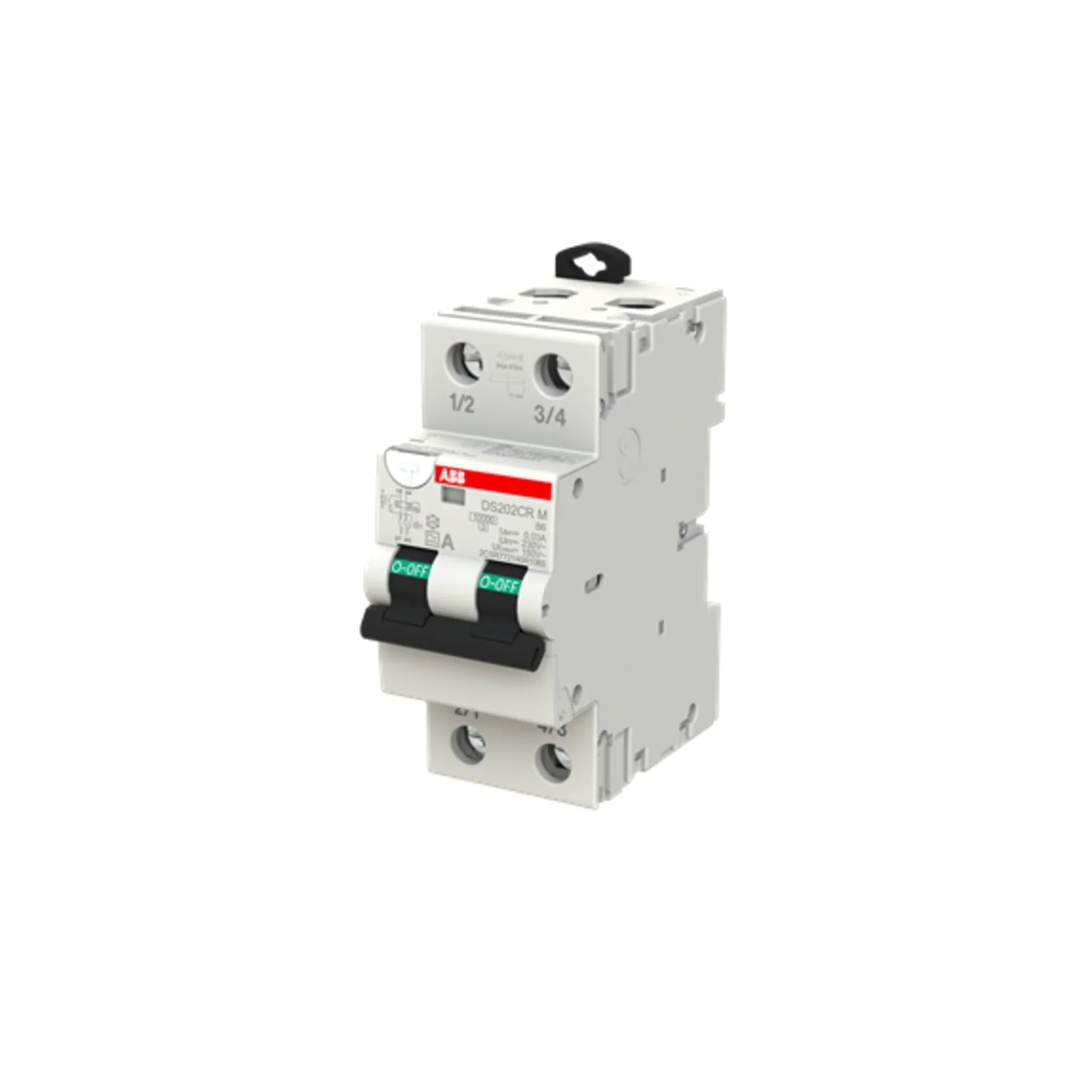 FI/LS-Schalter DS202C R 2P Typ A 10 kA – Produktbild Ansicht rechts