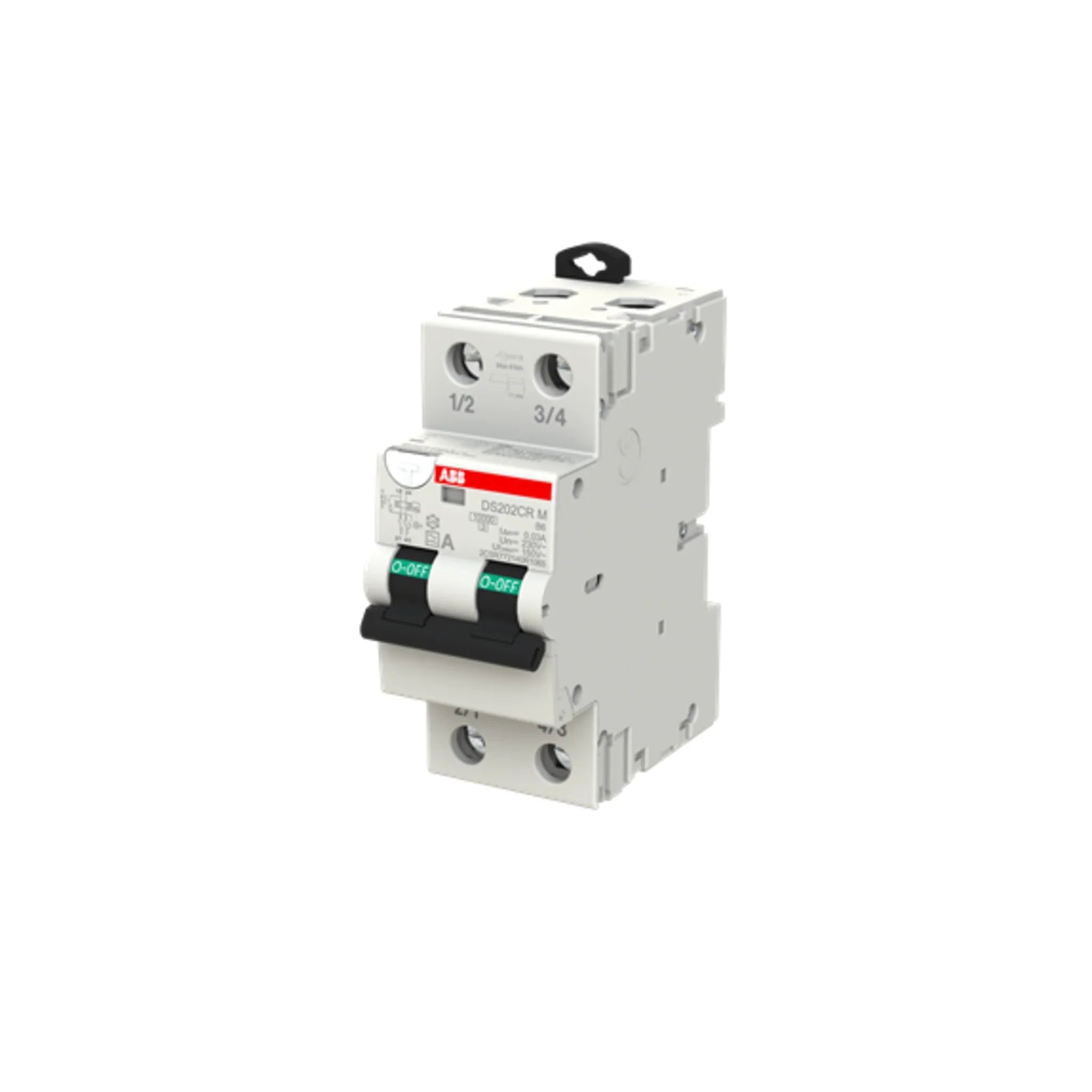 FI/LS-Schalter DS202C R 2P Typ A 10 kA – Produktbild Ansicht rechts