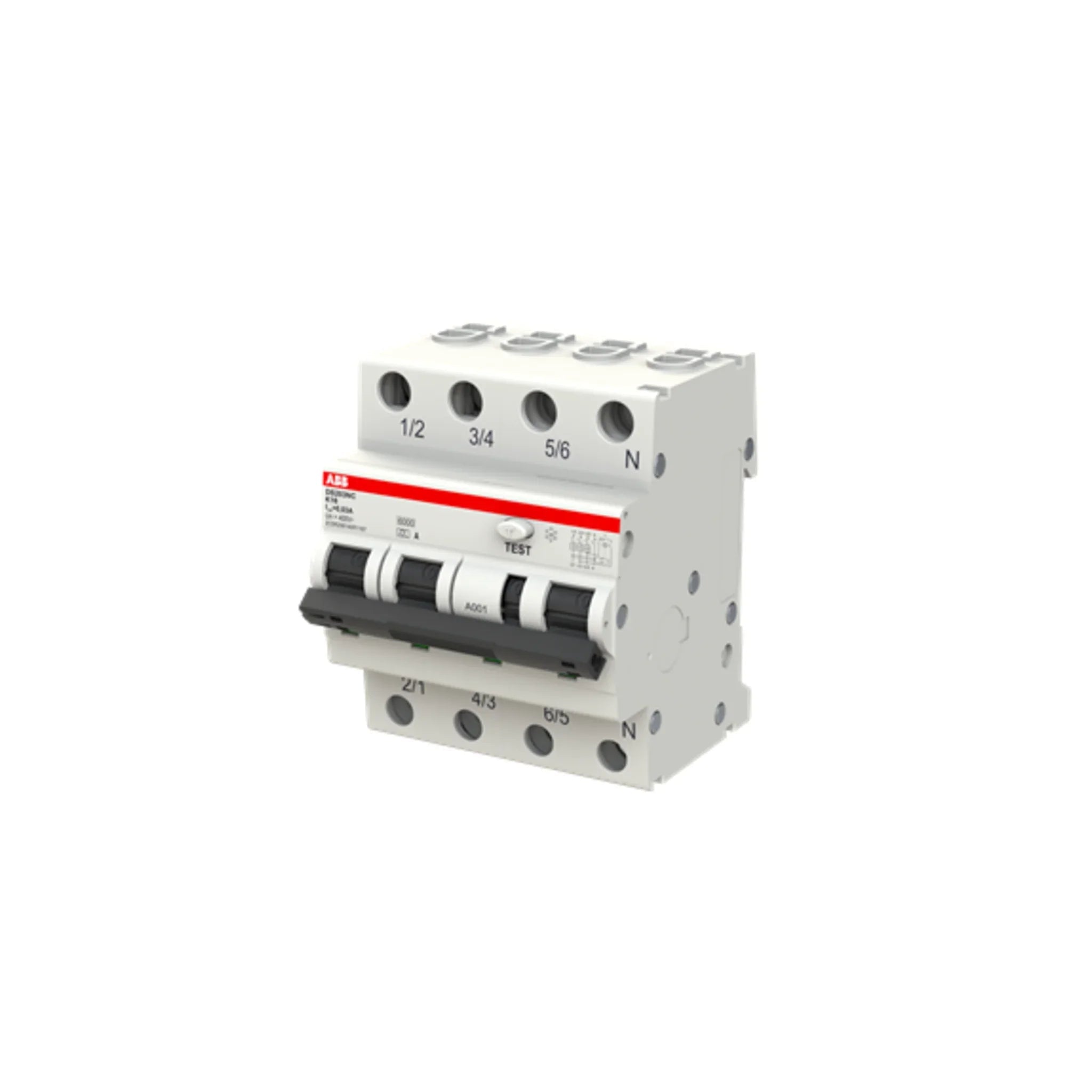 FI/LS-Schalter DS203NC 3P+N Typ A 6 kA – Produktbild Ansicht rechts