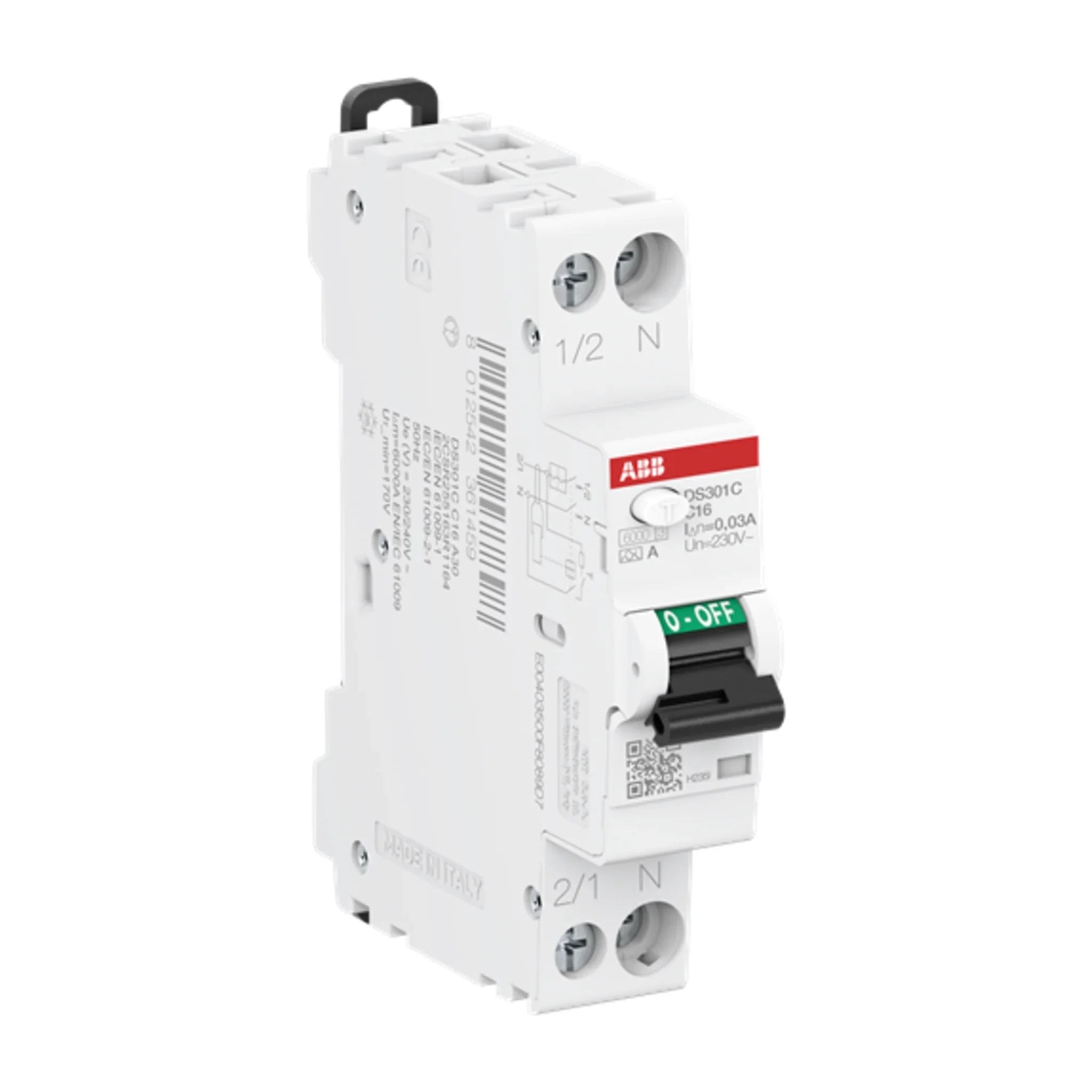 FI/LS-Schalter DS301C 1P+N Typ A 6 kA – Produktbild Ansicht links