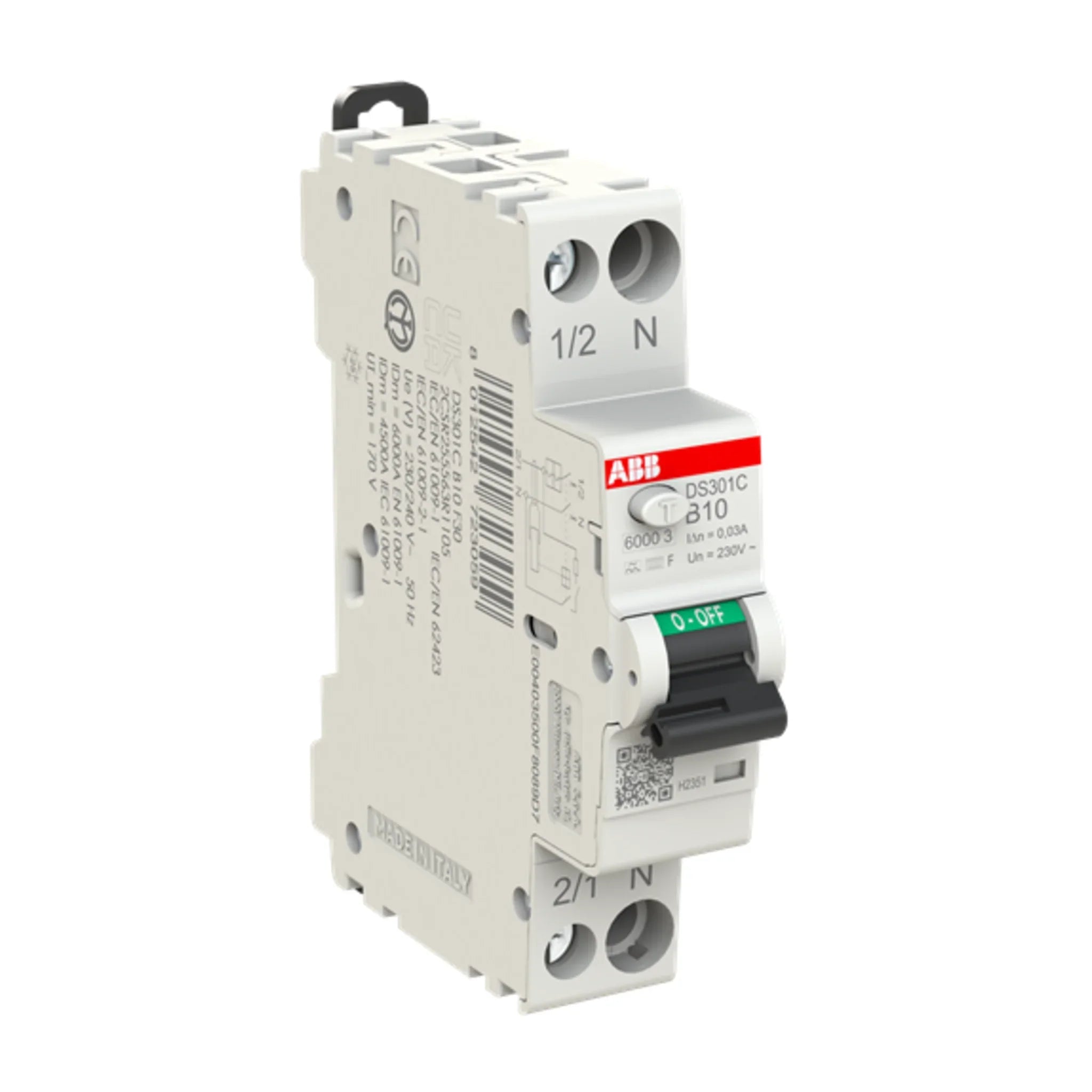 FI/LS-Schalter DS301C 1P+N Typ F 6 kA – Produktbild Ansicht links