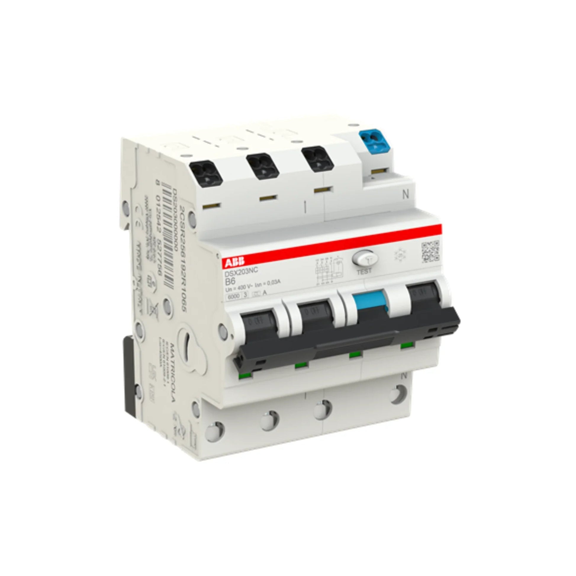 FI/LS-Schalter DSX203NC 3P+N Typ A 6 kA – Produktbild Ansicht links
