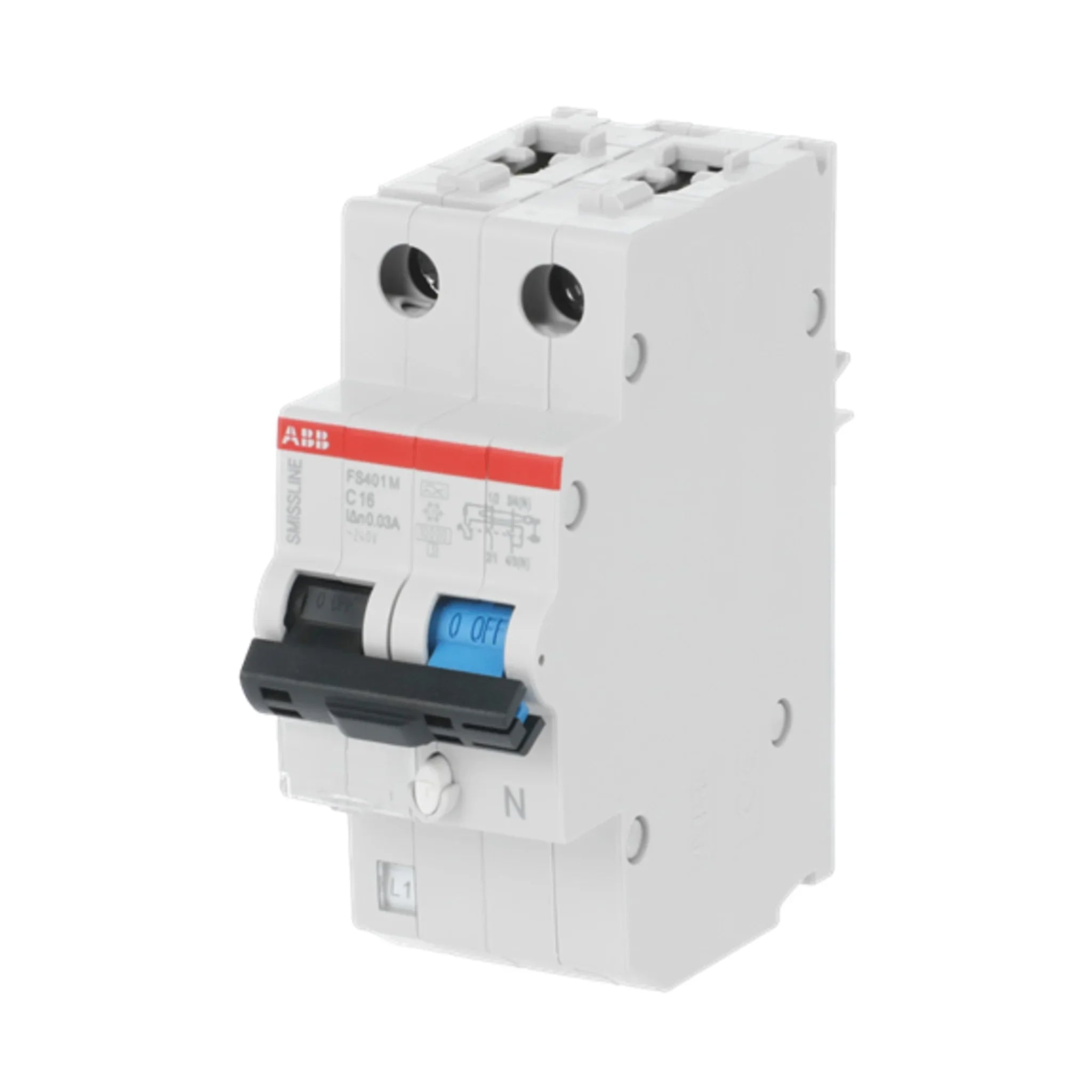 FI/LS-Schalter FS401 1P+N Typ A 6 kA – Produktbild Ansicht rechts