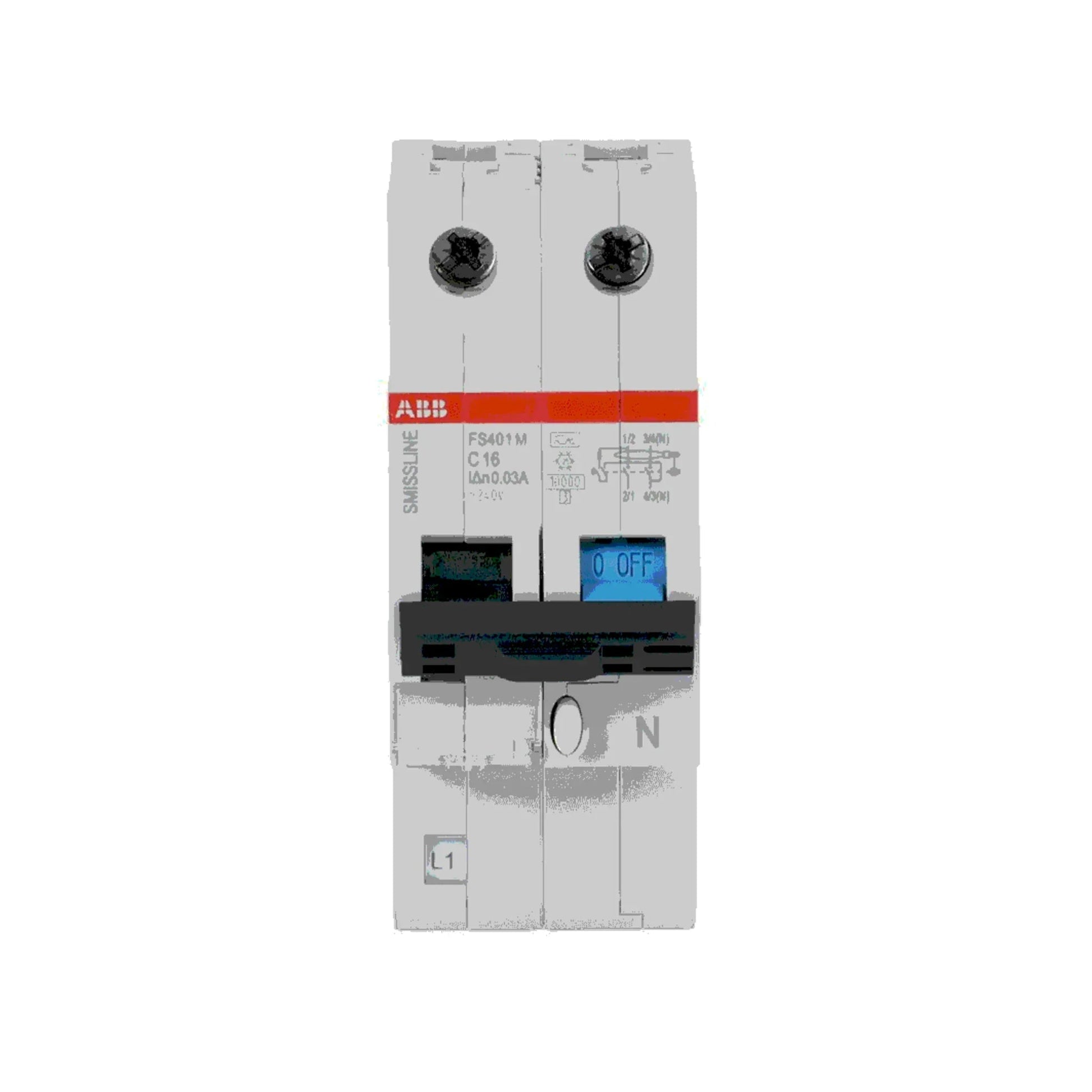 FI/LS-Schalter FS401 1P+N Typ A 6 kA – 360° Ansicht