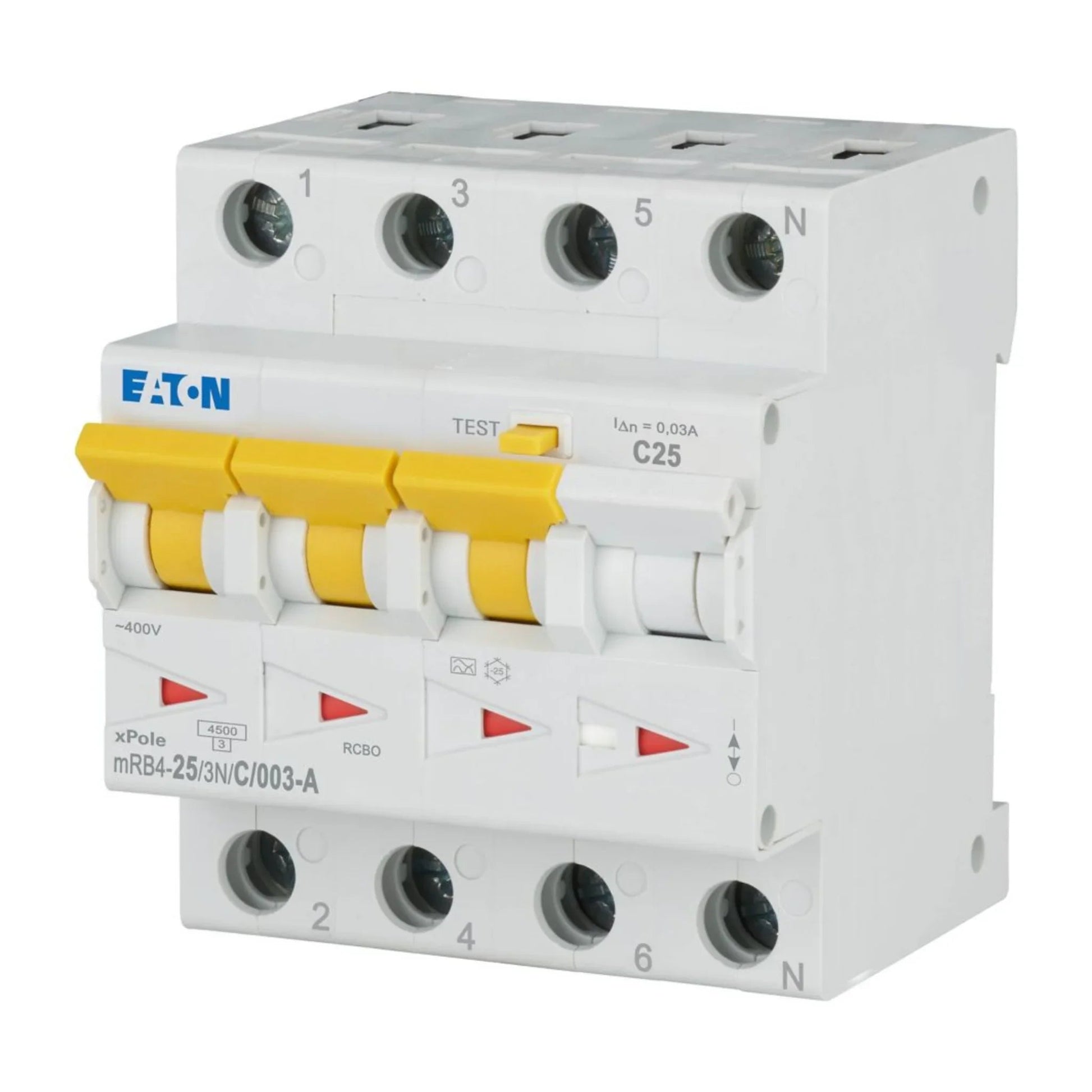 FI/LS-Schalter mRB4 4P Typ A 4,5 kA – Produktbild