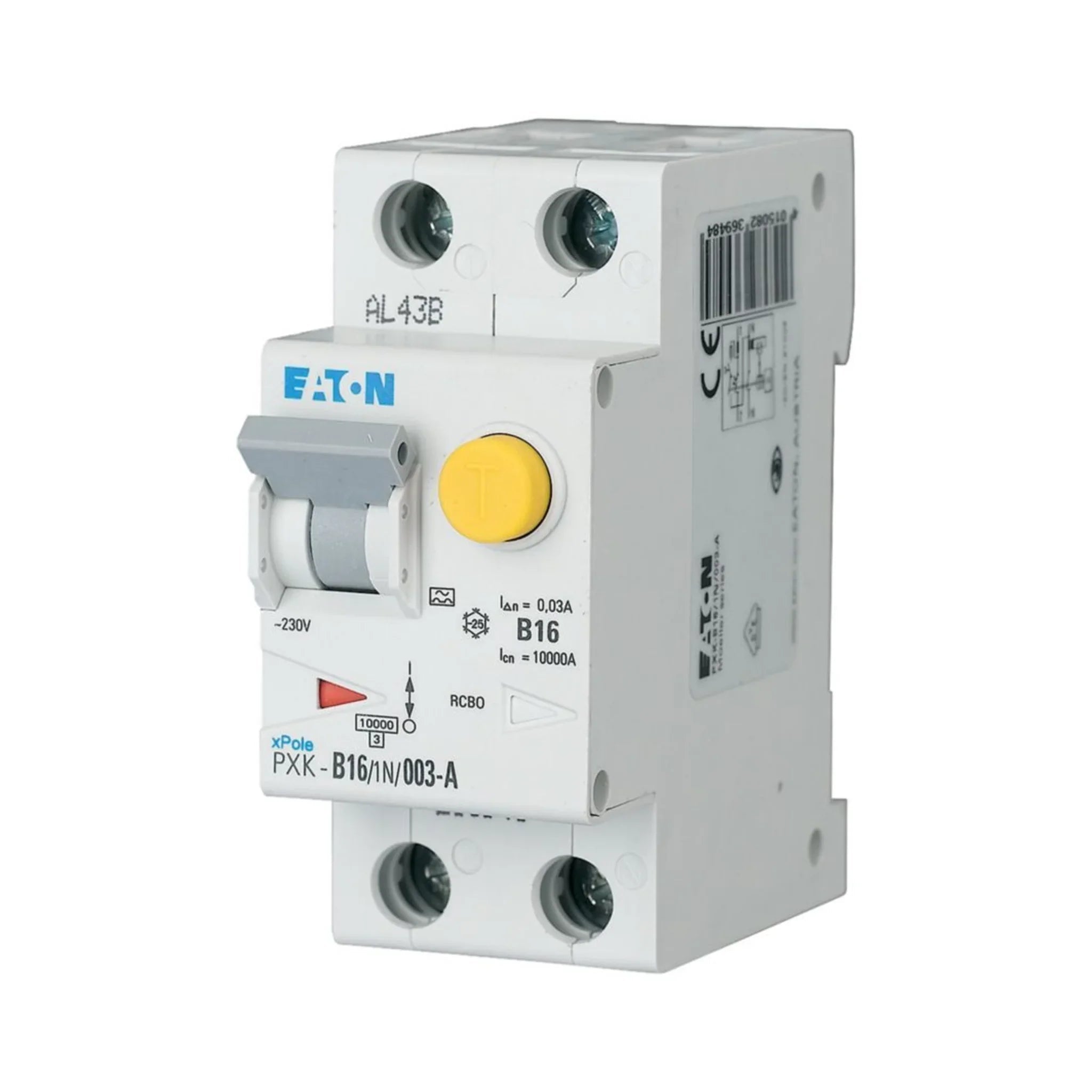 FI/LS-Schalter PXK 1P+N Typ F 10 kA – Produktbild Ansicht links