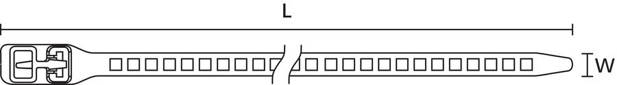 Klett-Kabelbinder – Maßzeichnung