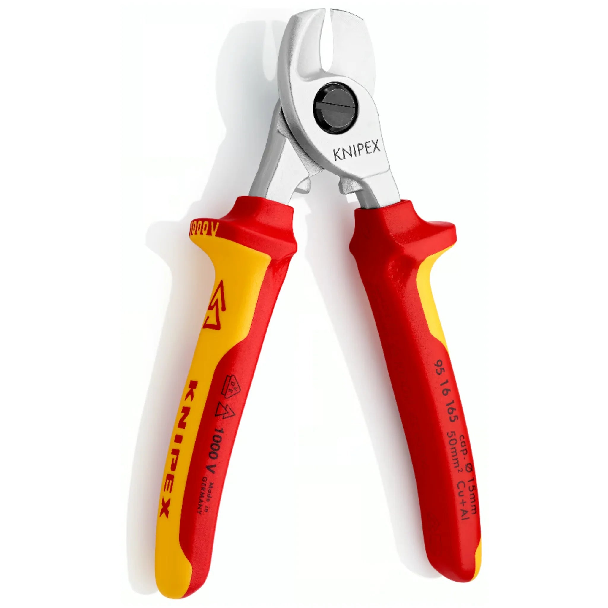 Kabelschere VDE bis Ø 15 mm Knipex 9516165 von Knipex bei Kabelkaufhaus - 4003773039648 - 9516165 - Kabelschere