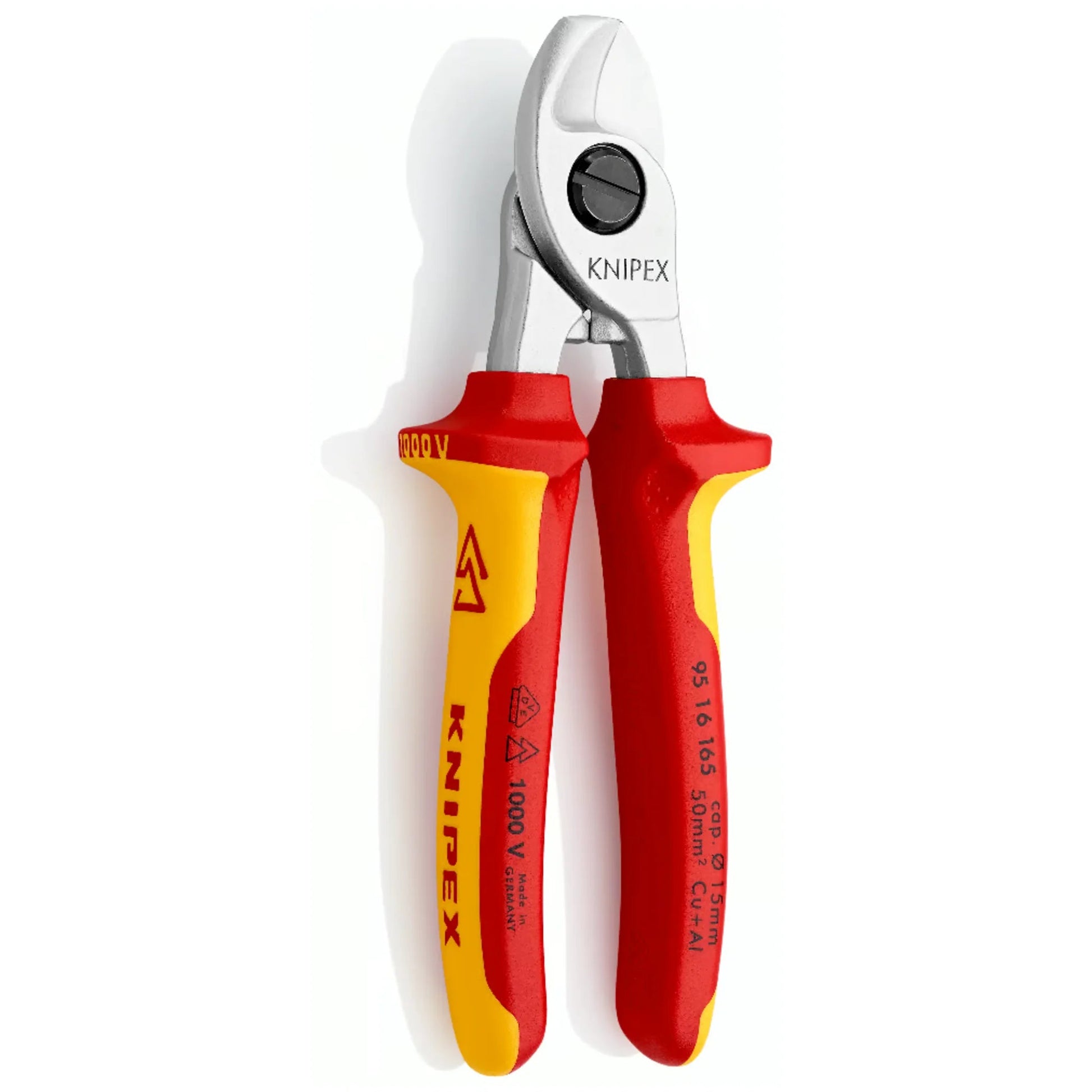 Kabelschere VDE bis Ø 15 mm Knipex 9516165 von Knipex bei Kabelkaufhaus - 4003773039648 - 9516165 - Kabelschere