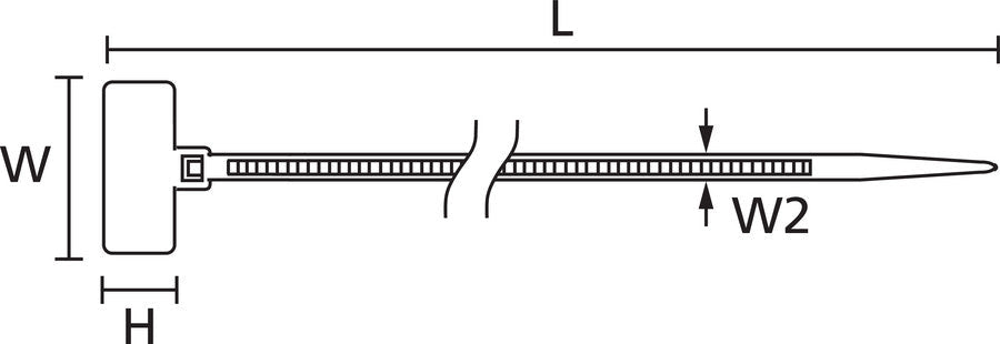 Kennzeichnungsbinder – Maßzeichnung