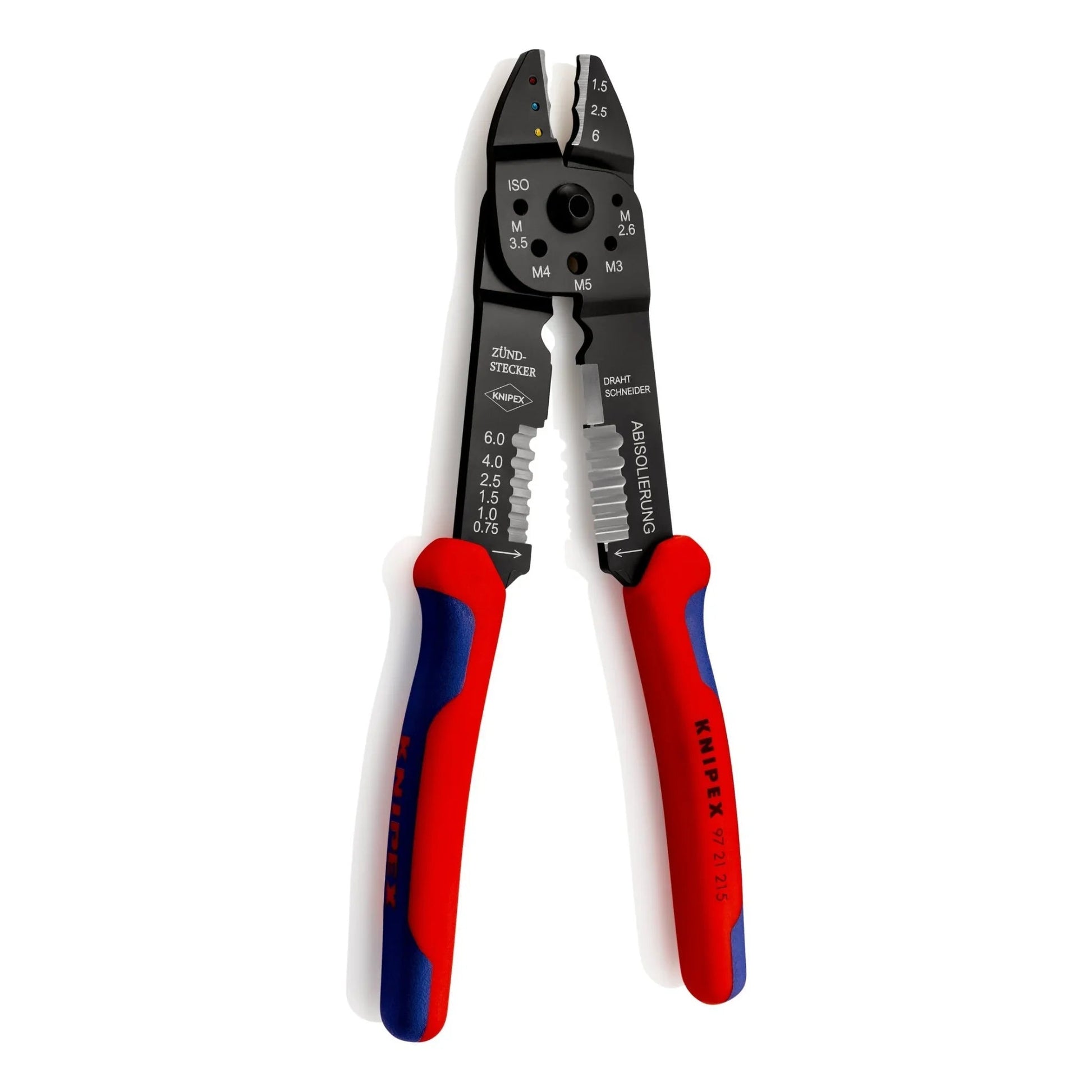 Knipex Crimpzange 97 21 215 für isolierte Kabelschuhe und Verbinder – Ansicht 2