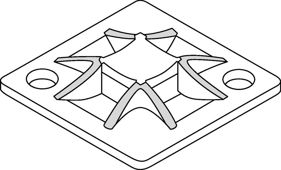 Montagesockel für Kabelbinder – Maßzeichnung