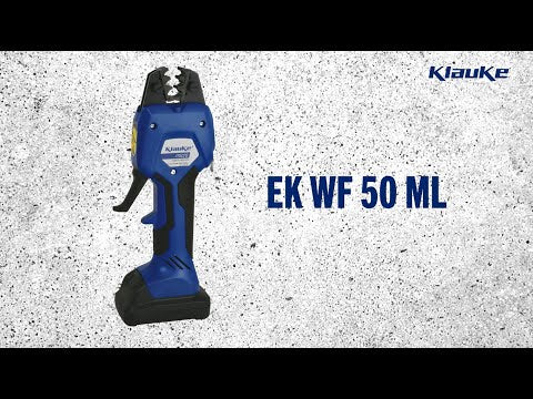 Video laden: Elektromechanische Crimpzange 0,5 - 50 mm² für Aderendhülsen und Zwillingsaderendhülsen - Klauke EK WF 50 ML