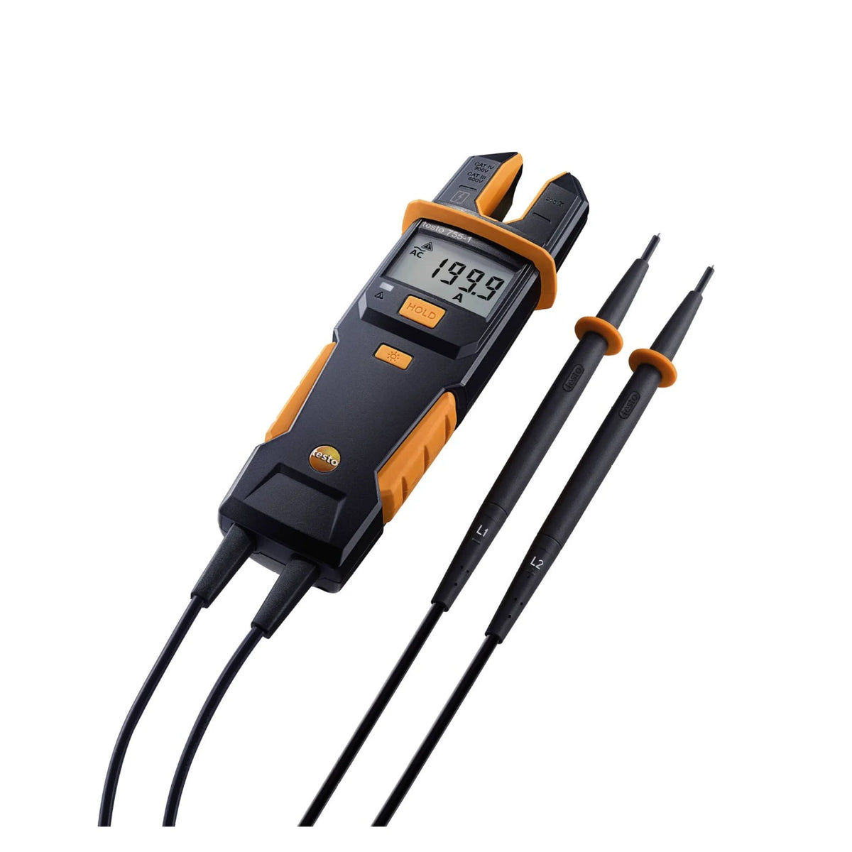Spannungsprüfer mit Strommessung testo 755-1 / 755-2, bis 200 A von Testo bei Kabelkaufhaus - 4029547013935 - 0590 7552 - Spannungsprüfer