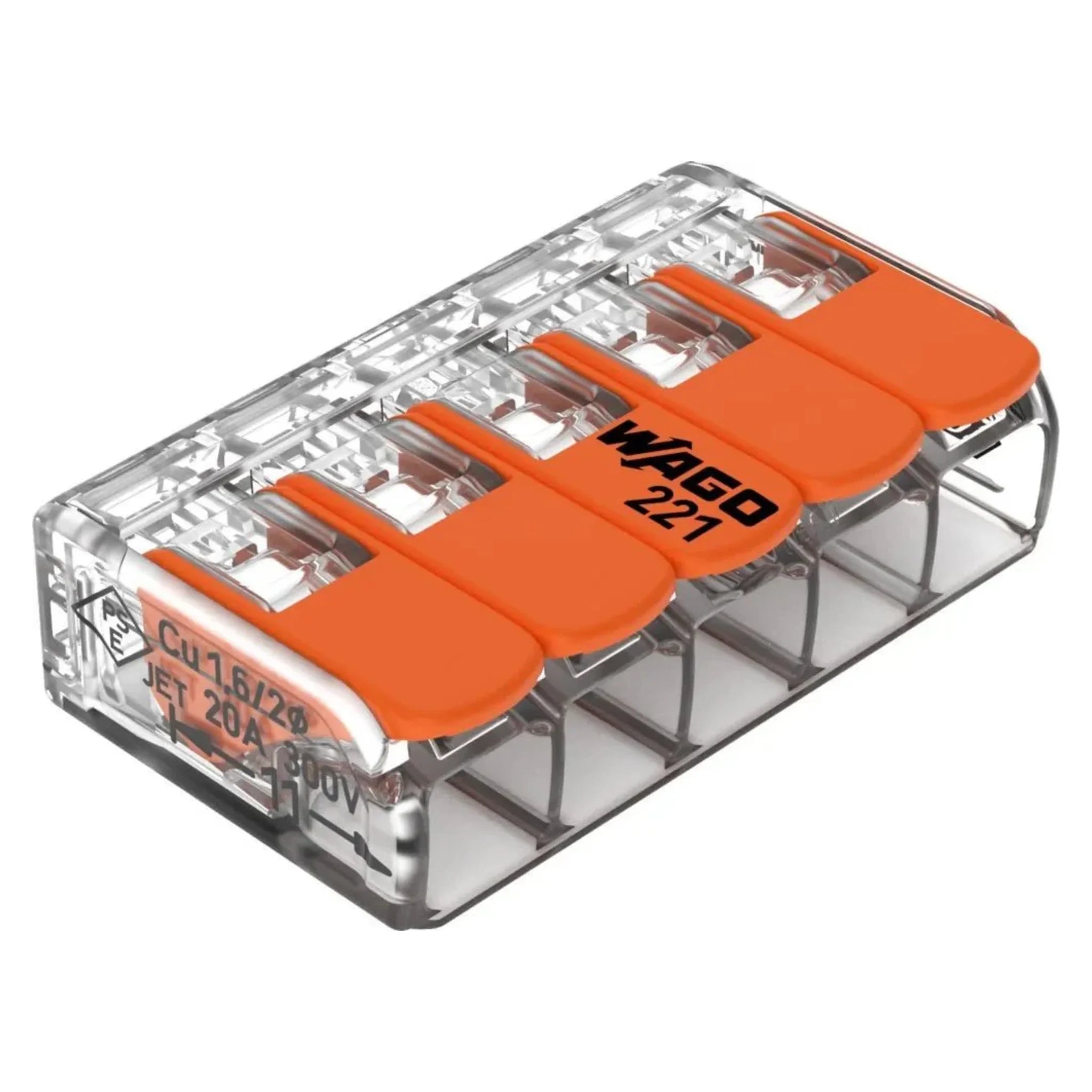 Wago COMPACT - Verbindungsklemme von WAGO GmbH & Co. KG bei Kabelkaufhaus - 4055143234658 - 221-415 - Verbindungsklemme