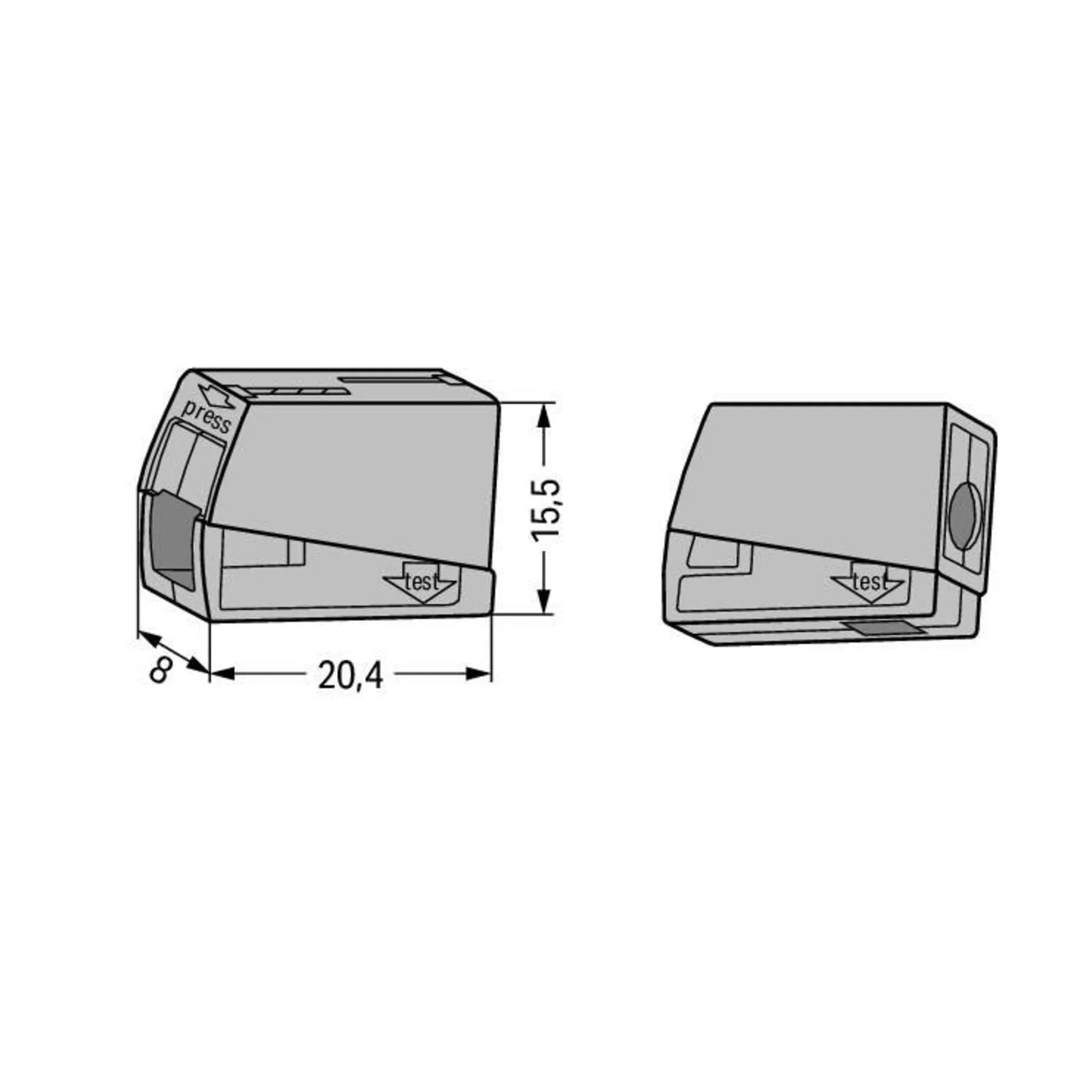 WAGO Leuchtenklemme 224-101 – Ansicht 1