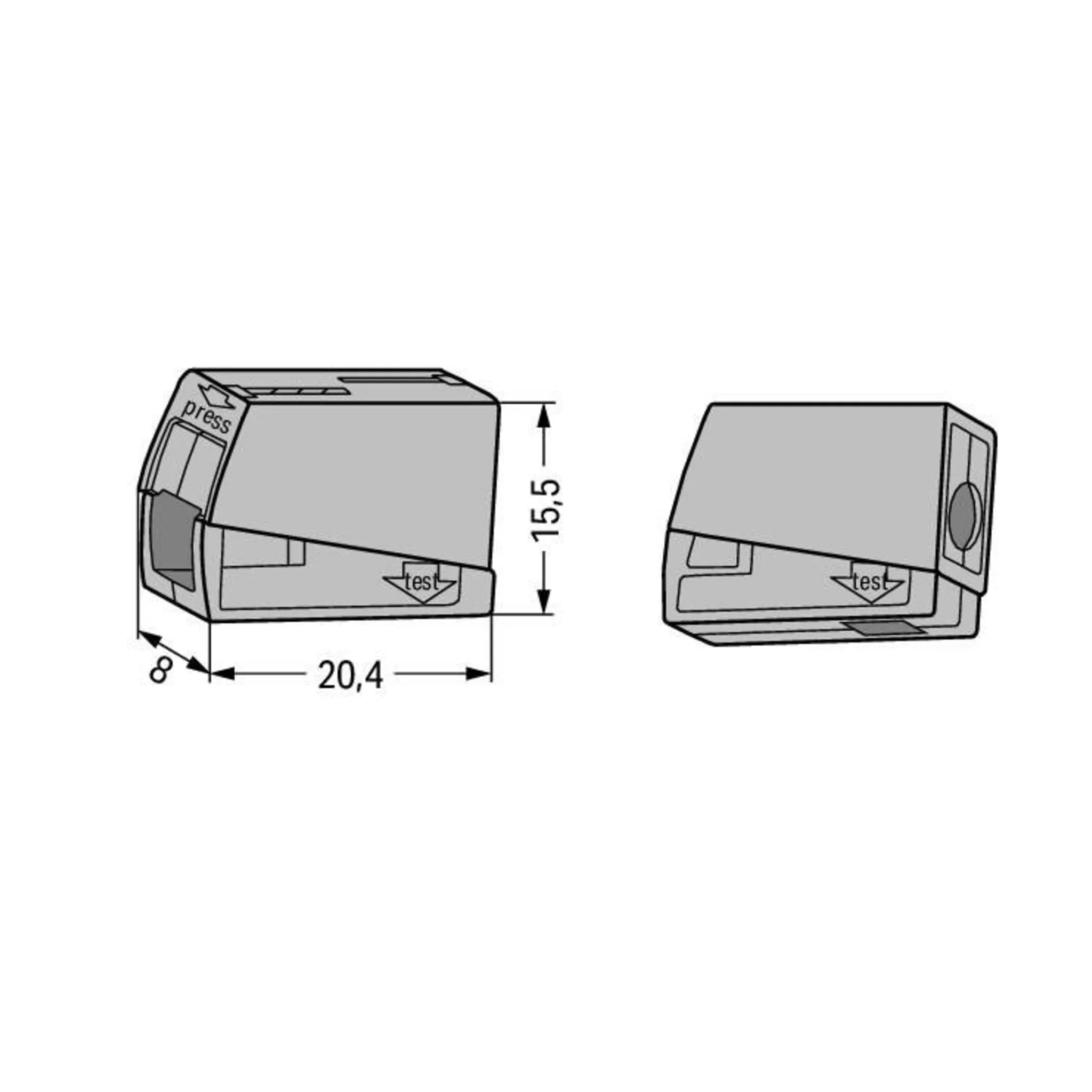 WAGO Leuchtenklemme 224-101 – Ansicht 1