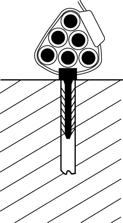 Wanddübel für Kabelbinder – Maßzeichnung