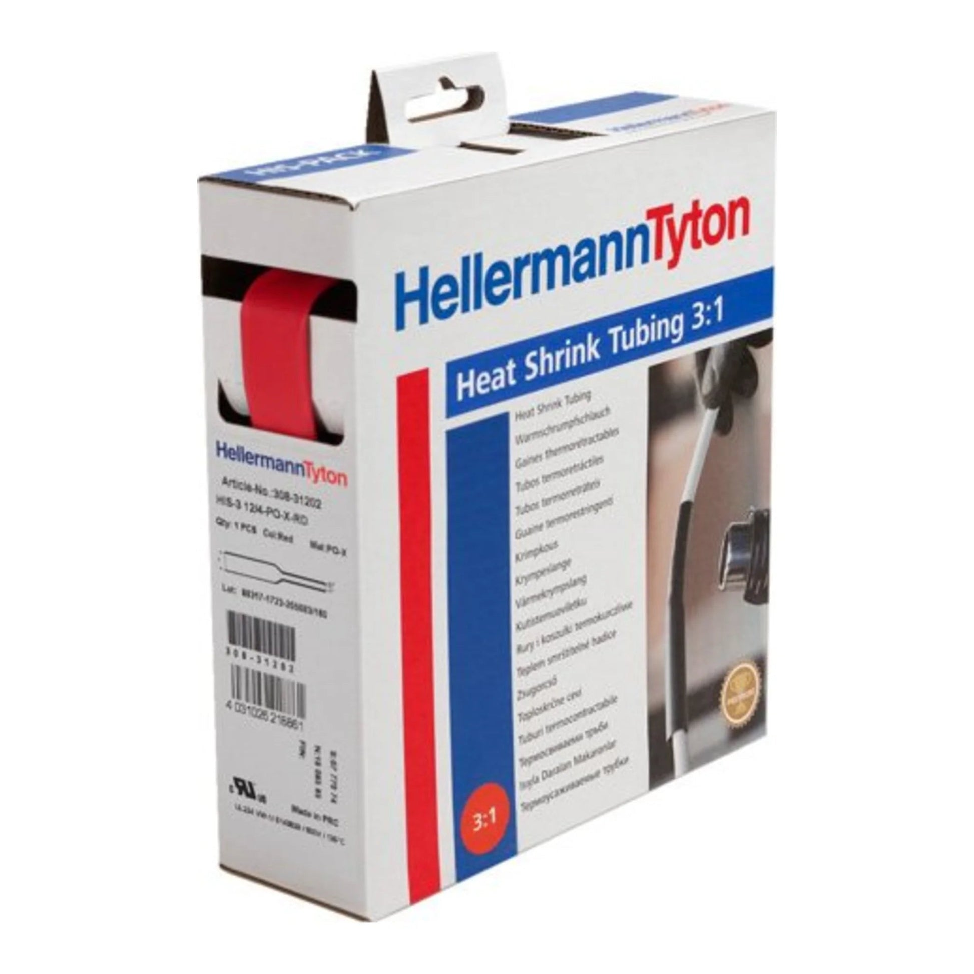 Warmschrumpfschlauch dünnwandig Schrumpfrate 3:1 von HellermannTyton bei Kabelkaufhaus - 4031026218700 - 308-30302 - Warmschrumpfschlauch
