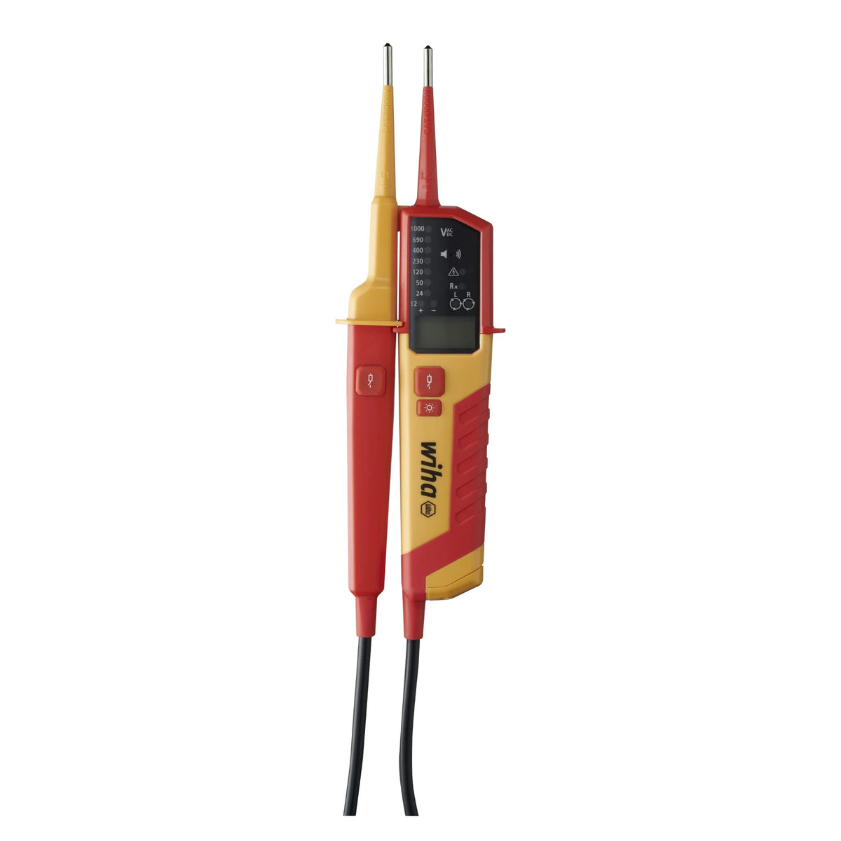 Zweipoliger Spannungsprüfer 0,5–1.000 V / 12–1.000 V AC, LED/LCD von Wiha bei Kabelkaufhaus - 4010995443191 - 44319 - Spannungsprüfer