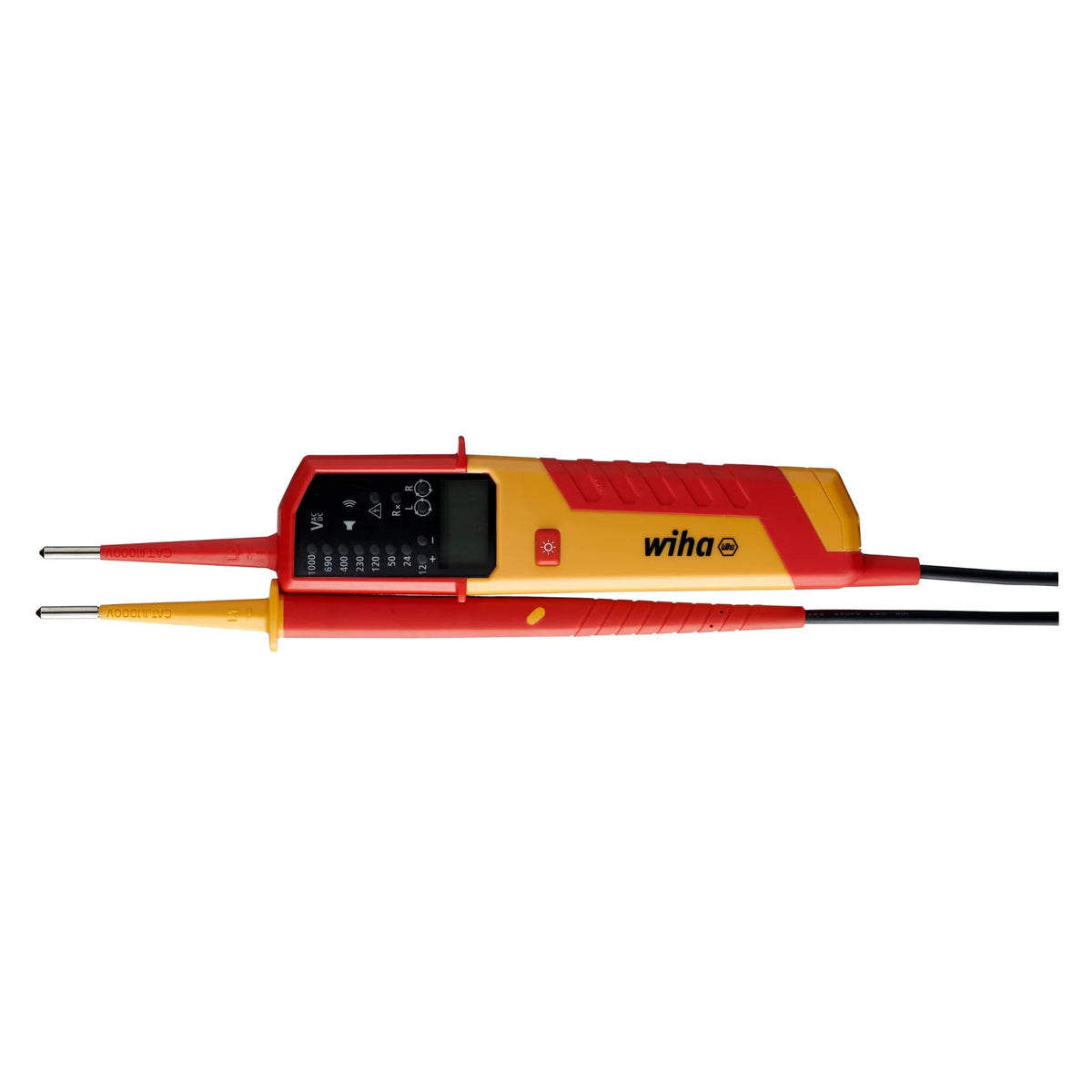 Zweipoliger Spannungsprüfer 0,5–1.000 V / 12–1.000 V AC, LED/LCD von Wiha bei Kabelkaufhaus - 4010995443191 - 44319 - Spannungsprüfer