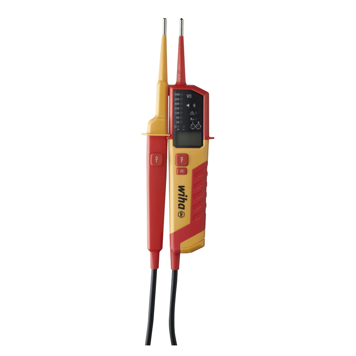 Zweipoliger Spannungsprüfer 0,5–1.000 V / 12–1.000 V AC, LED/LCD von Wiha bei Kabelkaufhaus - 4010995452179 - 45217 - Spannungsprüfer